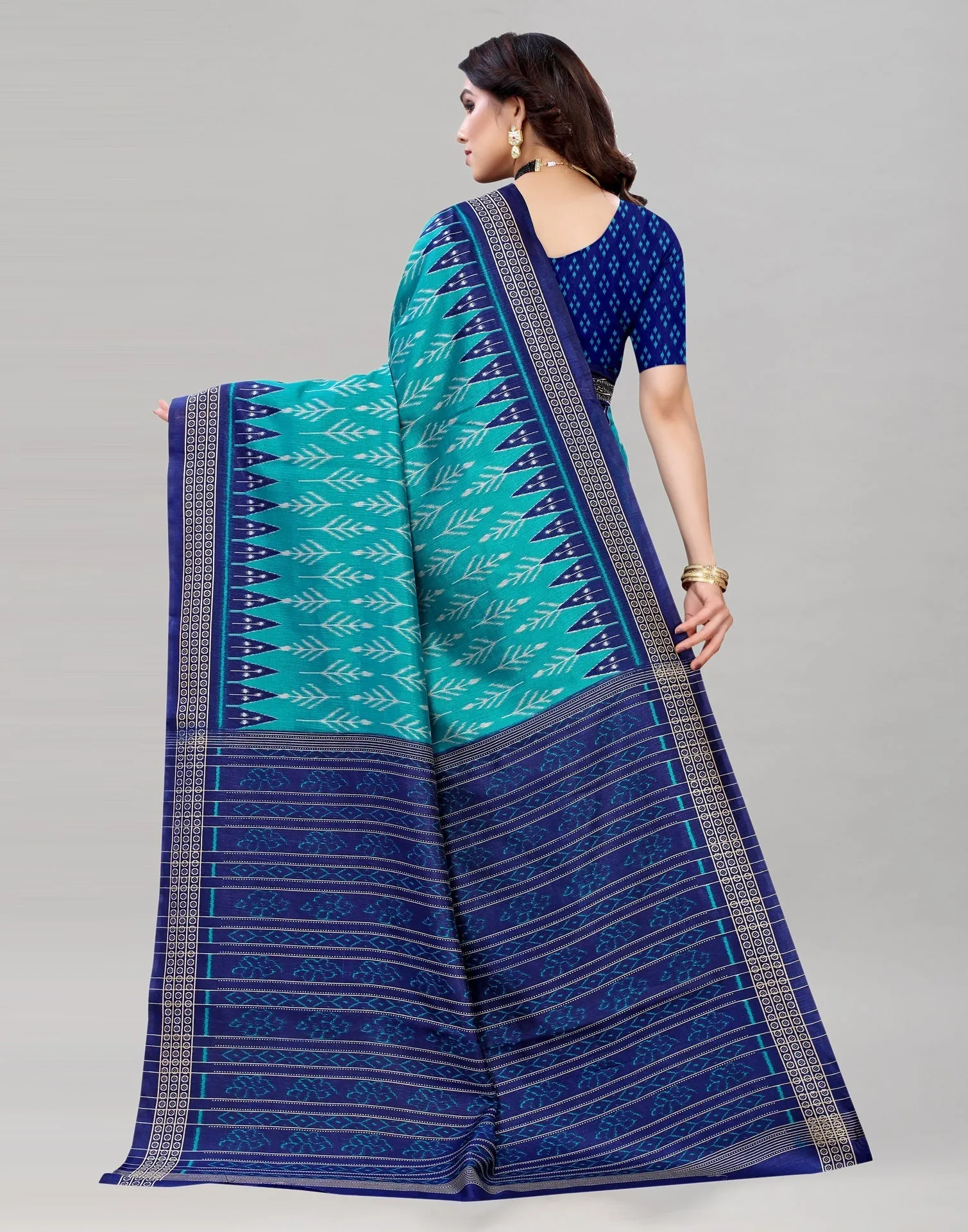 Rama Printed Saree