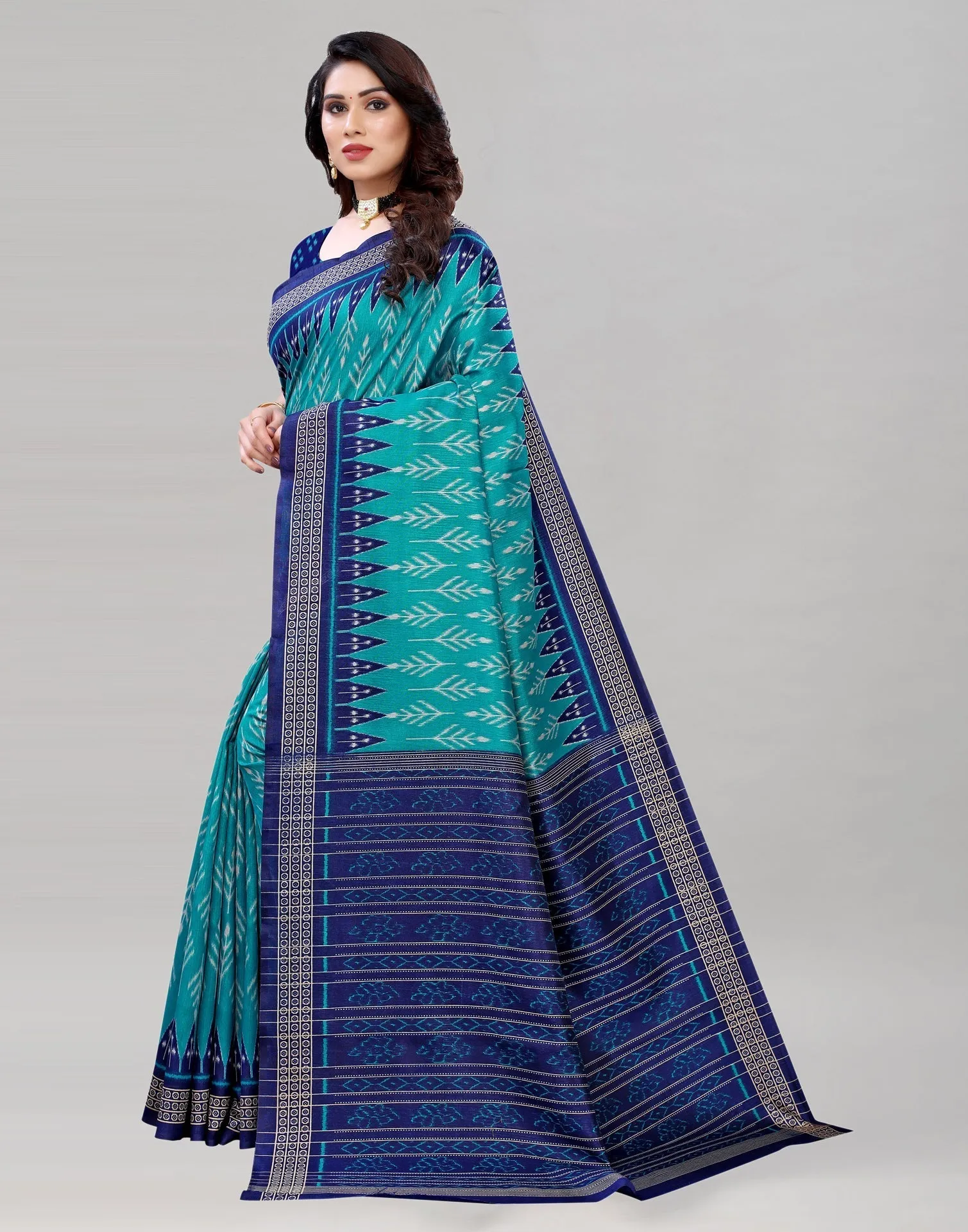 Rama Printed Saree