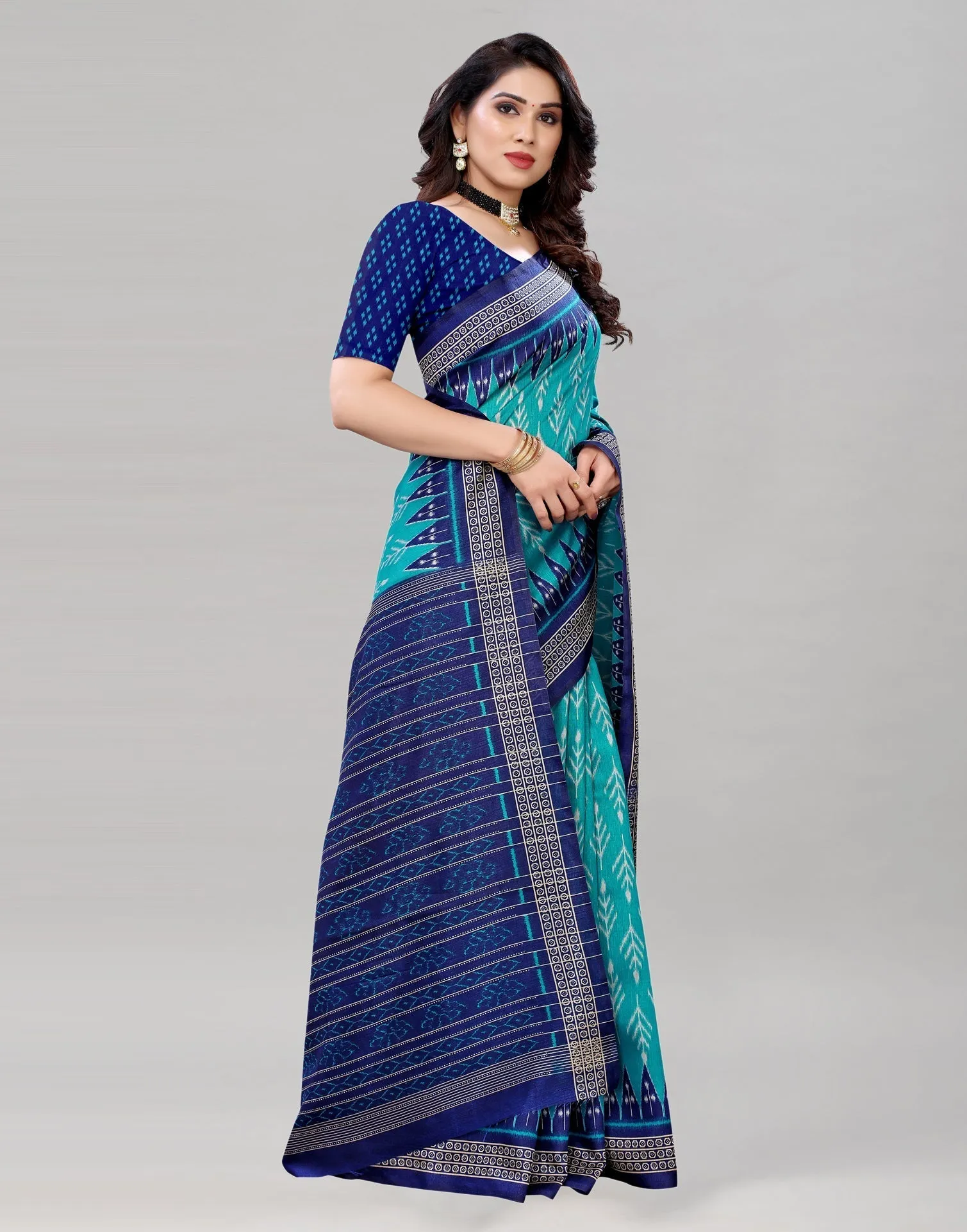 Rama Printed Saree