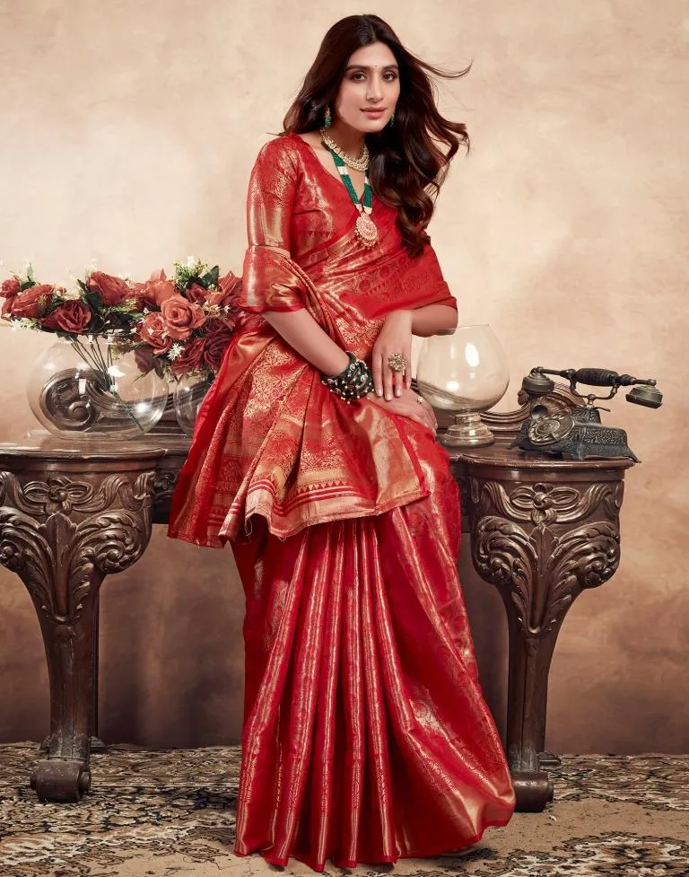 Red Silk Banarasi Sarees