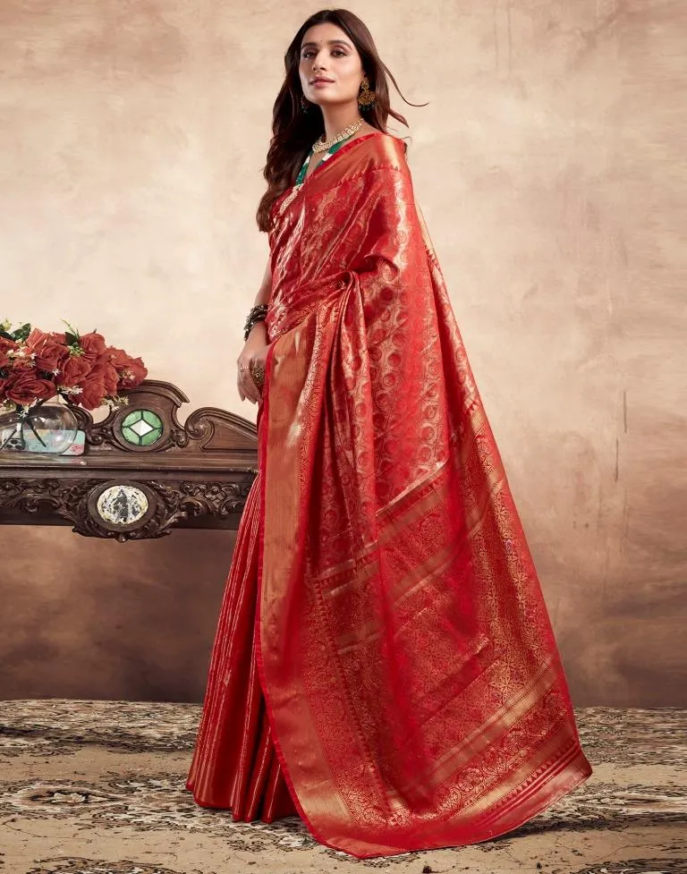 Red Silk Banarasi Sarees