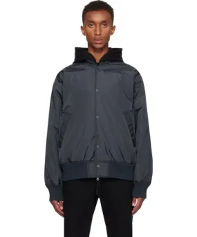 Reigning Champ Navy ECONYL Satin Nylon Stadium Jacket