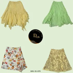 Retro Bloom: Y2K Floral Cotton Skirt (GRV-10-075)