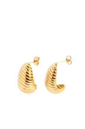 Ribbed Teardrop Earrings