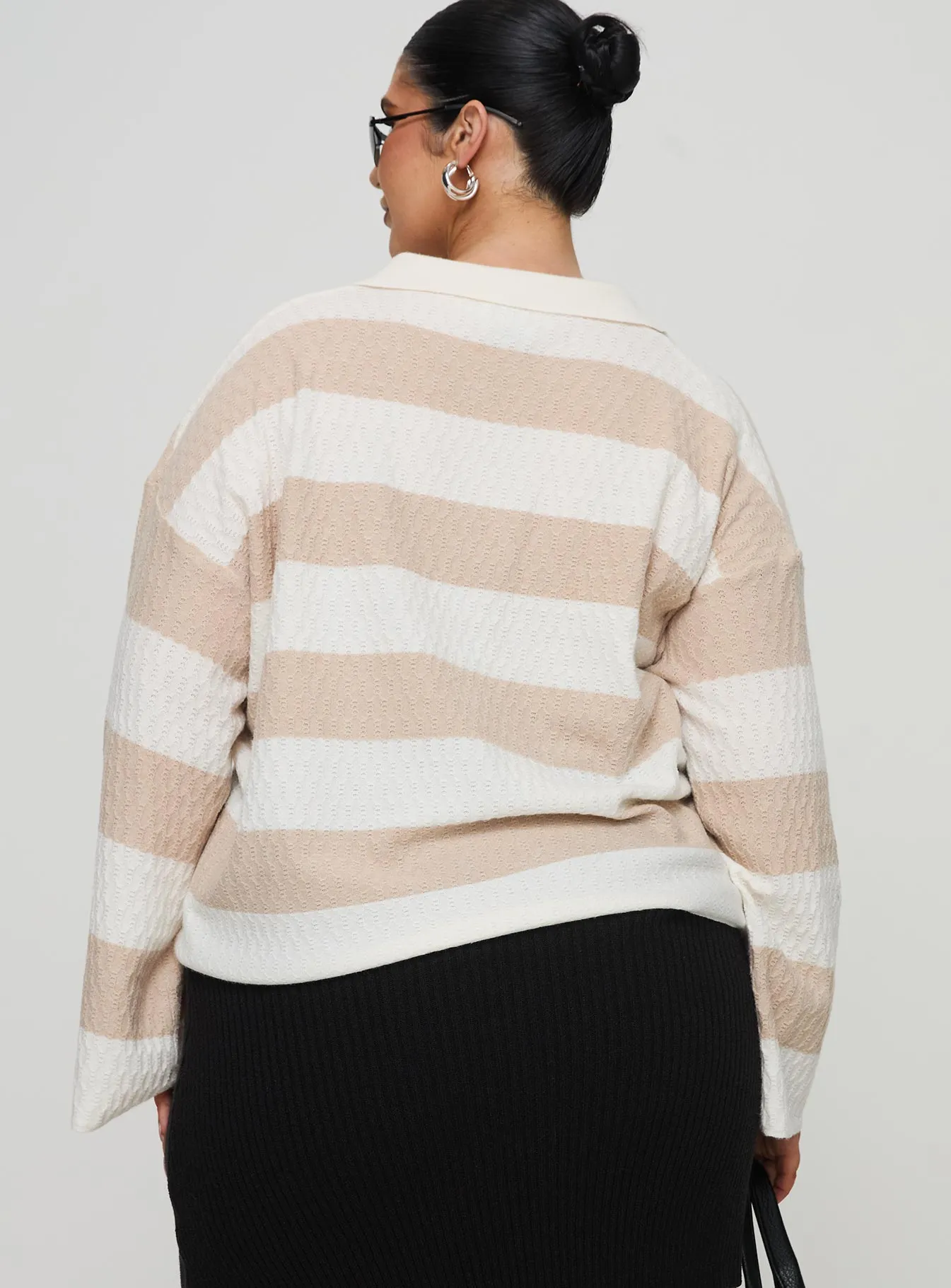 Rick Sweater White / Beige Curve