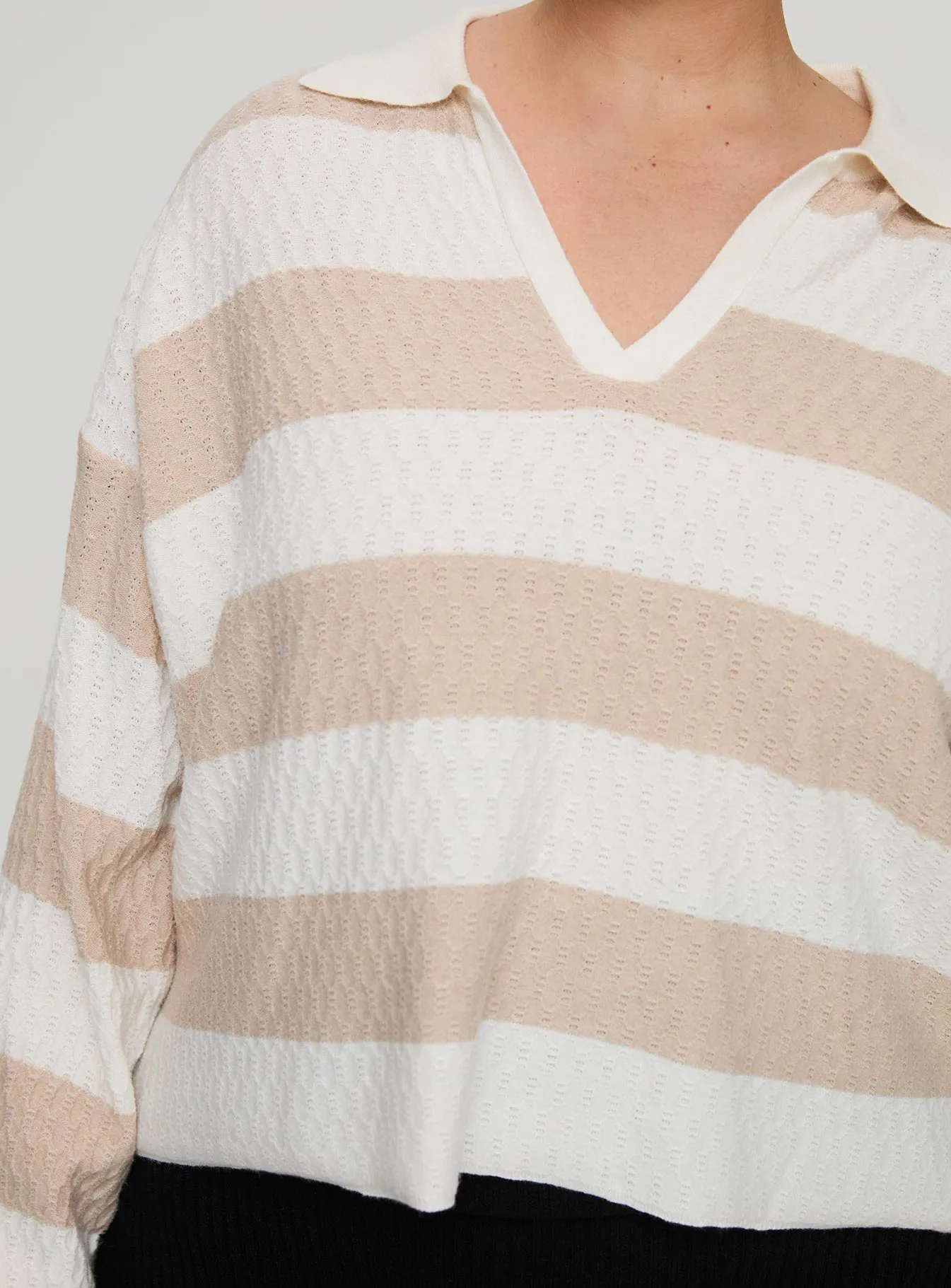 Rick Sweater White / Beige Curve