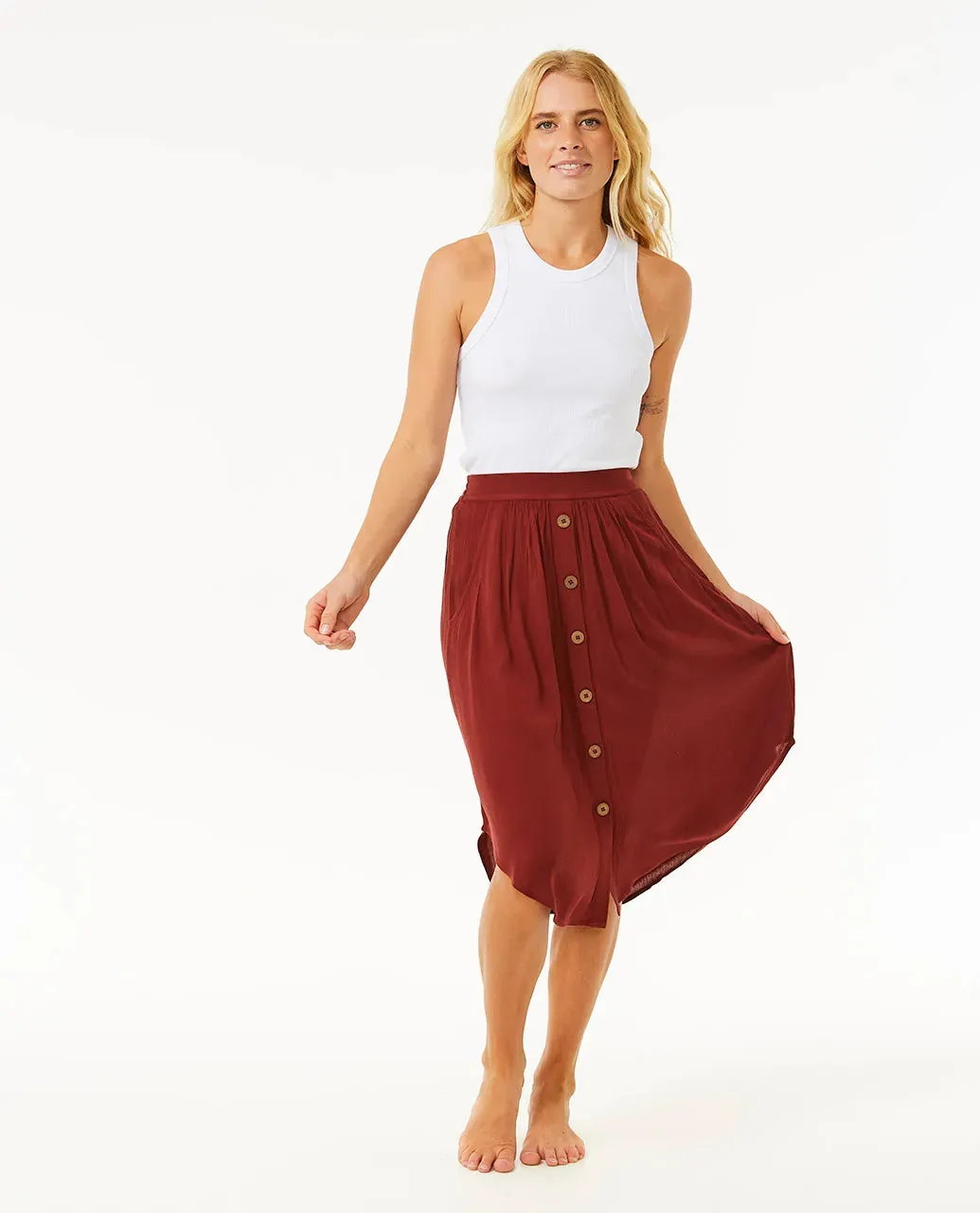 RIPCURL CLASSIC SURF SKIRT - PLUM