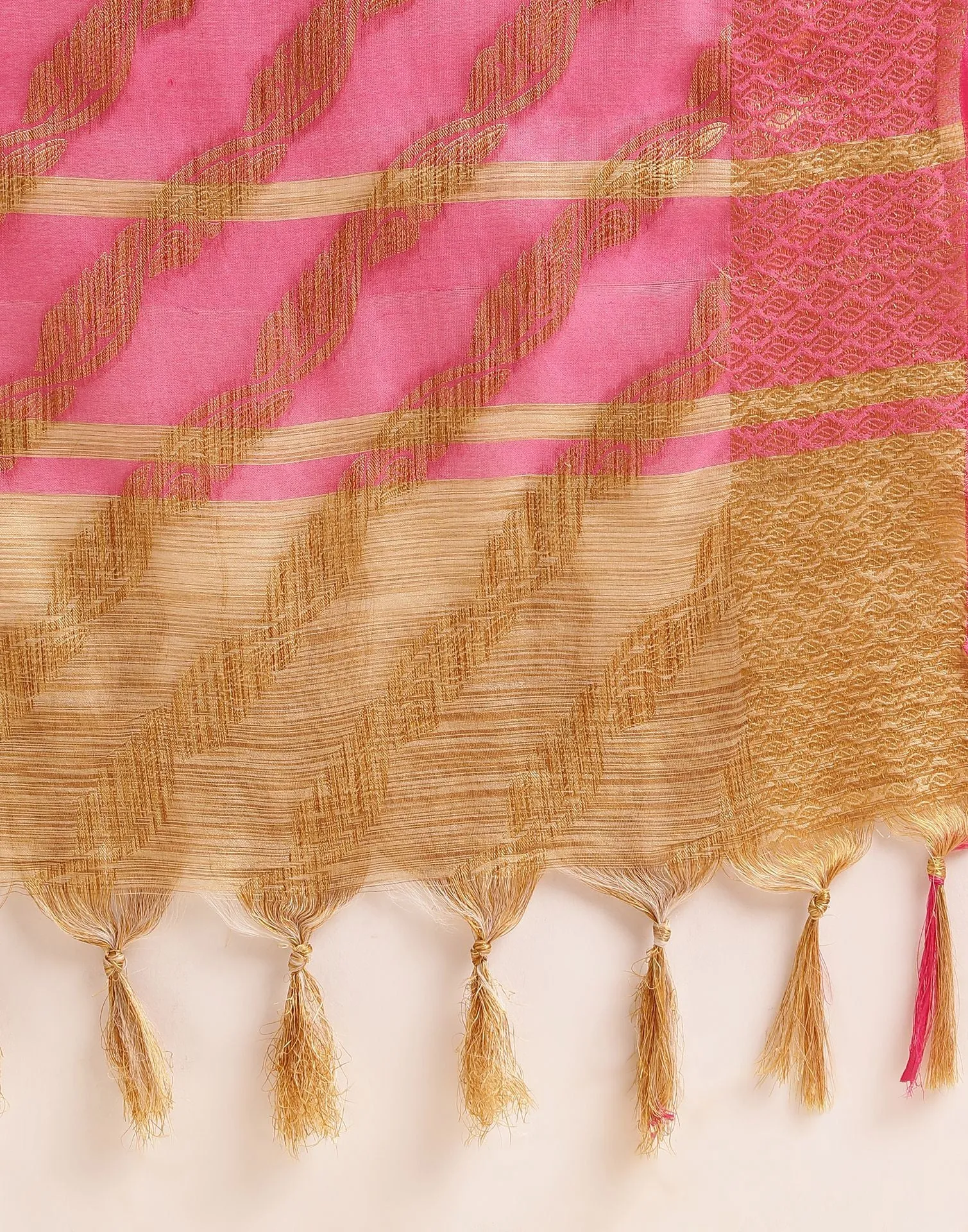 Rose Pink Silk Saree