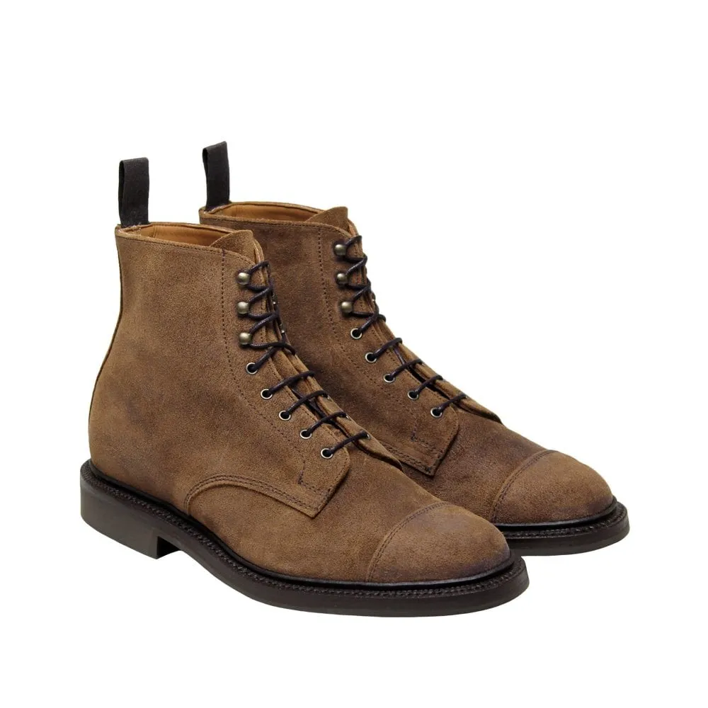 SANDERS CRAIG SNUFF WAXY SUEDE CAP DERBY BOOT