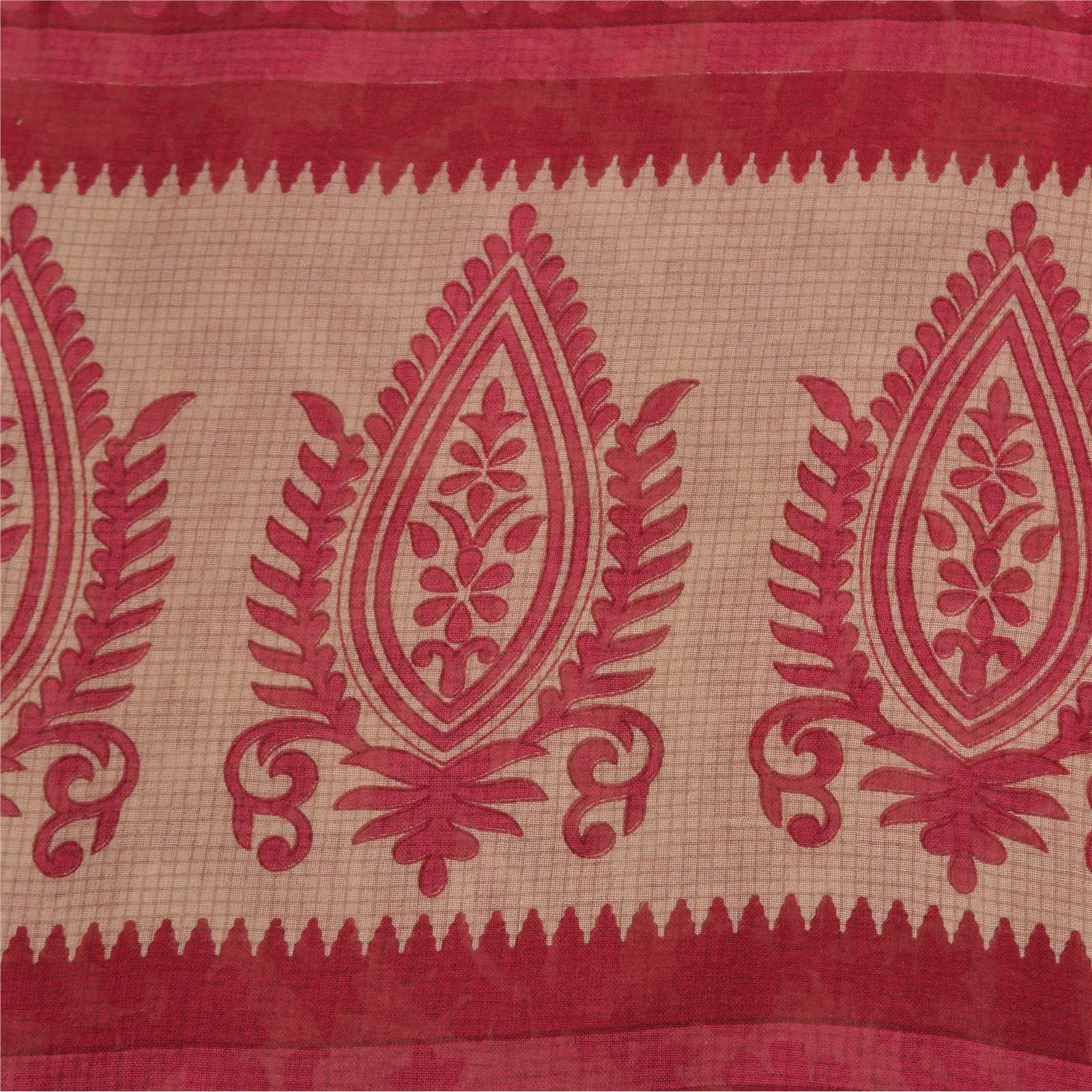 Sanskriti Vintage Sarees Indian Pink 100% Pure Cotton Printed Sari Craft Fabric