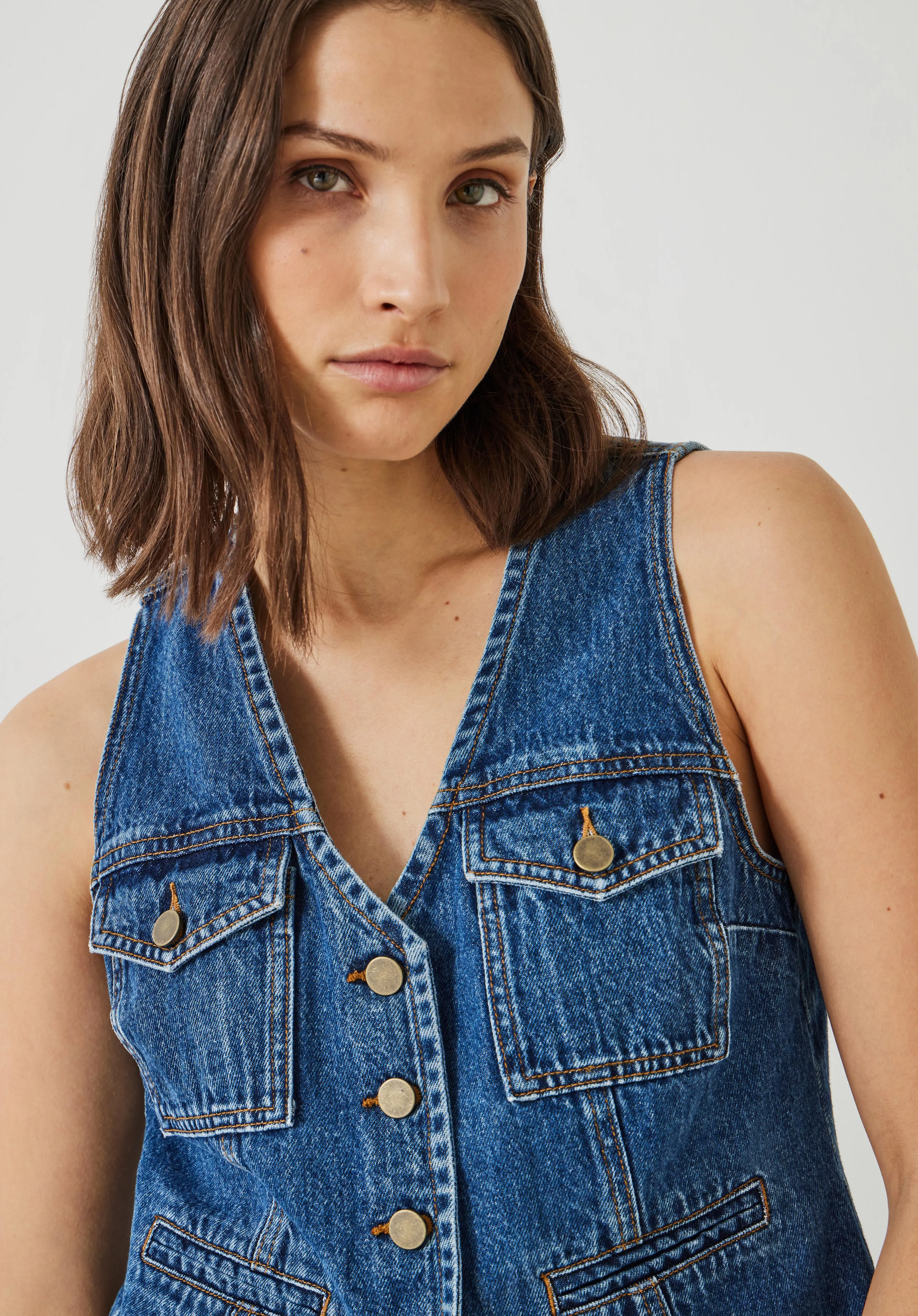 Sarina Denim Waistcoat