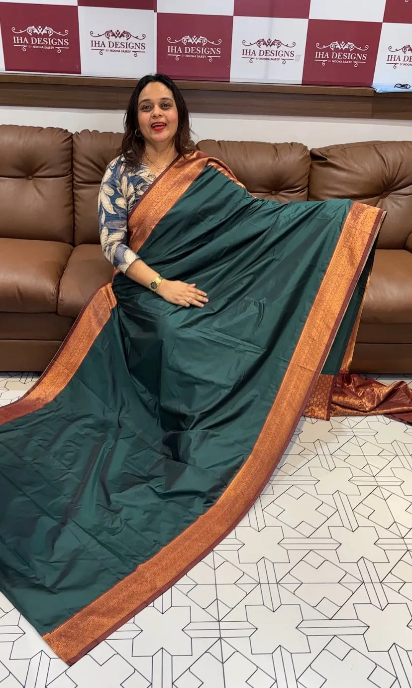 SEMI SILK SAREES - IHA 13918