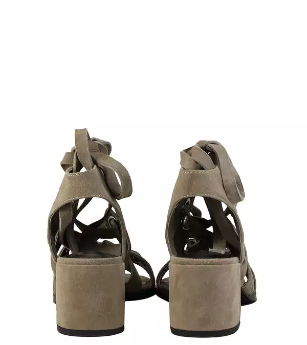 Senso Women's Jaelyn Suede Leather Sandal Heel - CLAY