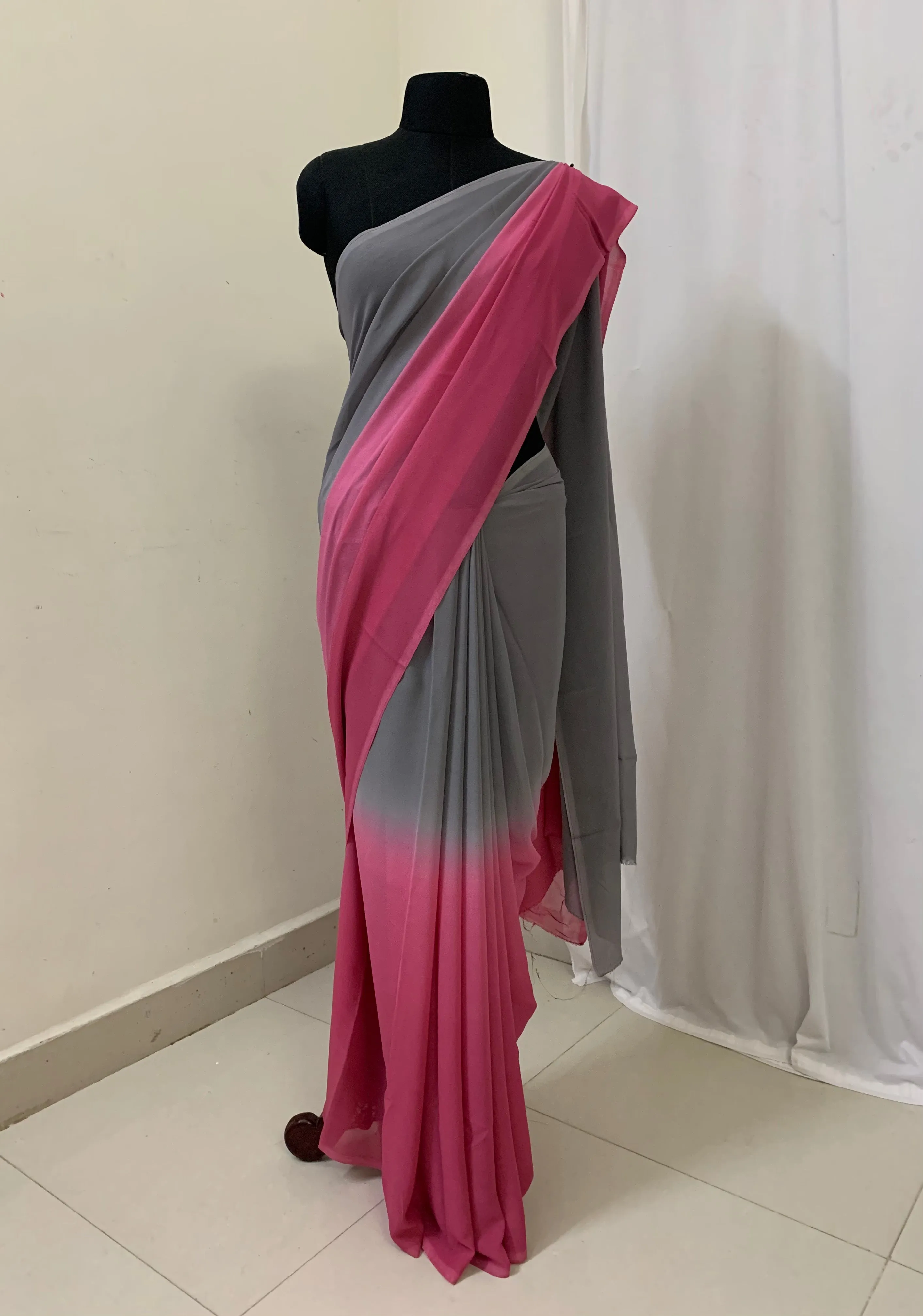 Shaded georgette saree