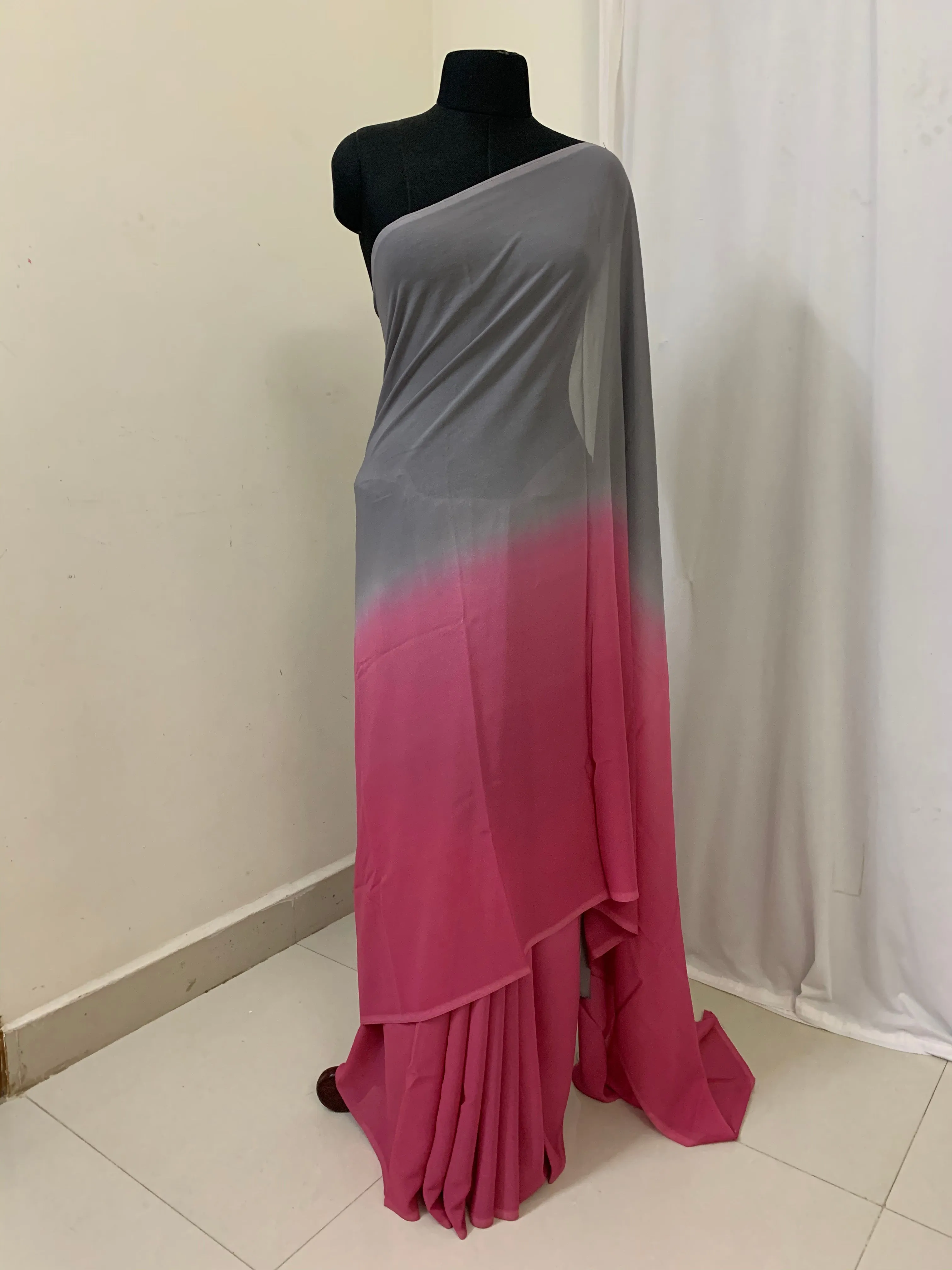 Shaded georgette saree