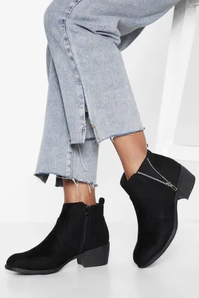 Side Open Zip Detail Chelsea Boots