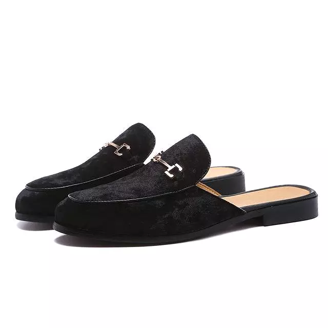 Suede Slip-On Sandals