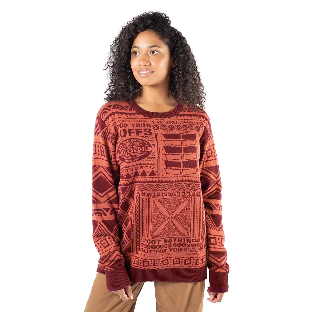 Survivor Drop Your Buffs Holiday Knitted Sweater