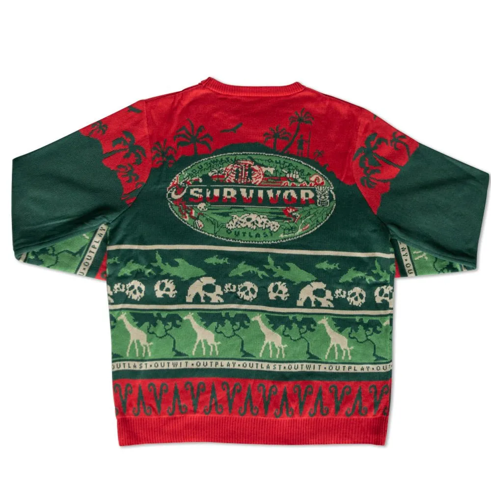 Survivor Mashup Logo Knitted Holiday Sweater