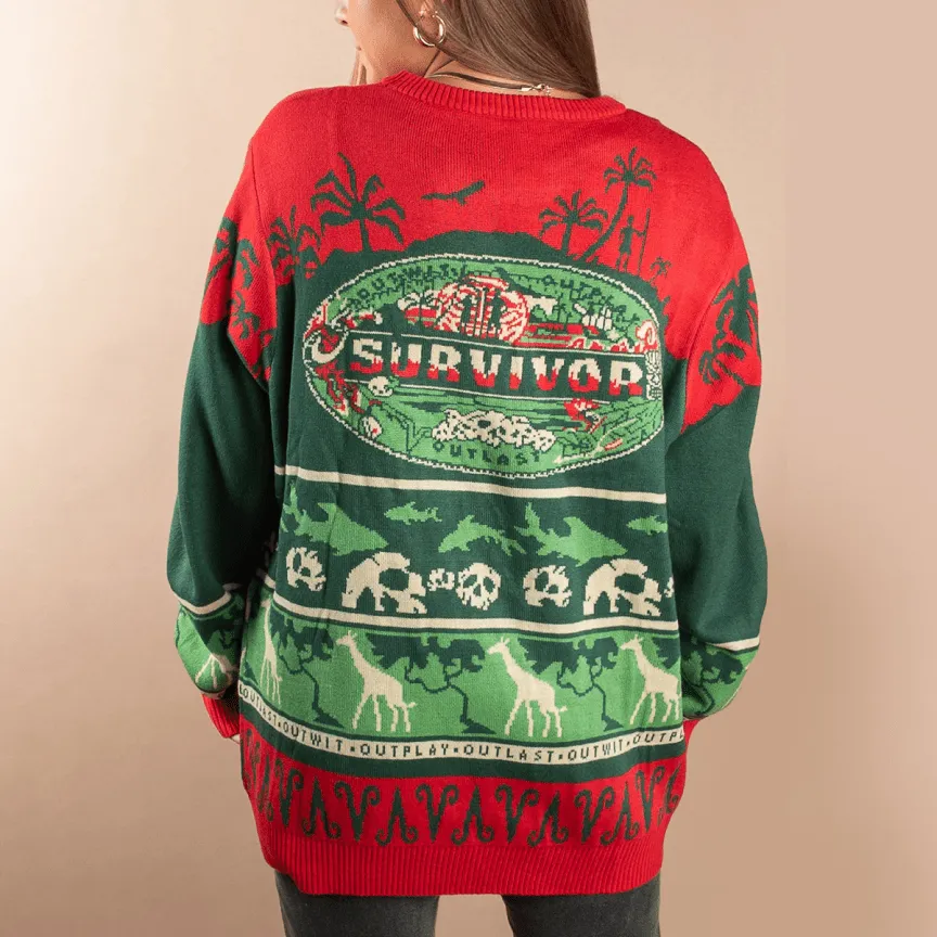 Survivor Mashup Logo Knitted Holiday Sweater