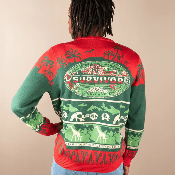 Survivor Mashup Logo Knitted Holiday Sweater