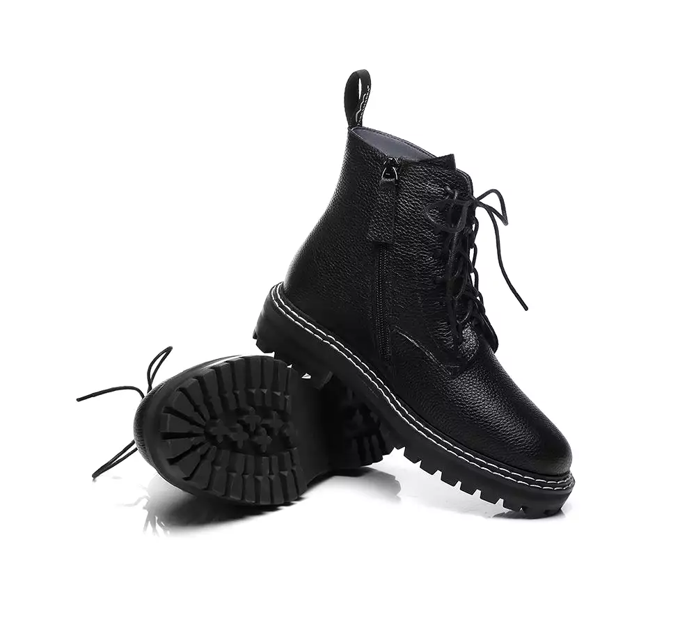 TARRAMARRA Lana Lace Up Black Boots High Top