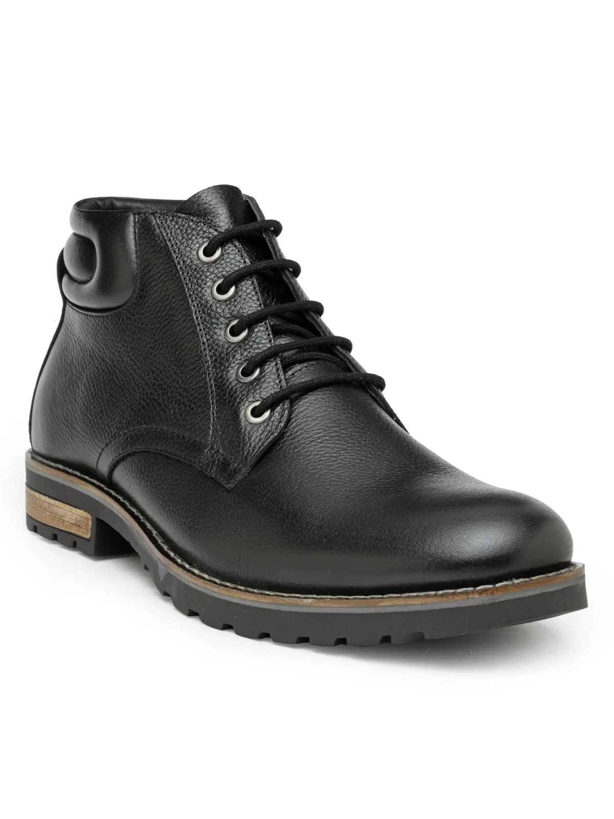 Teakwood Leather Black Casual Shoes Boot