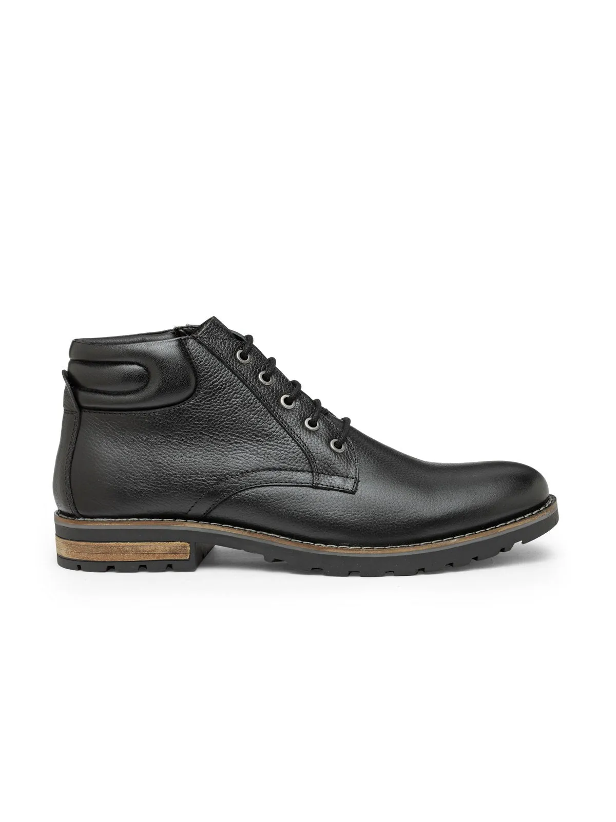 Teakwood Leather Black Casual Shoes Boot