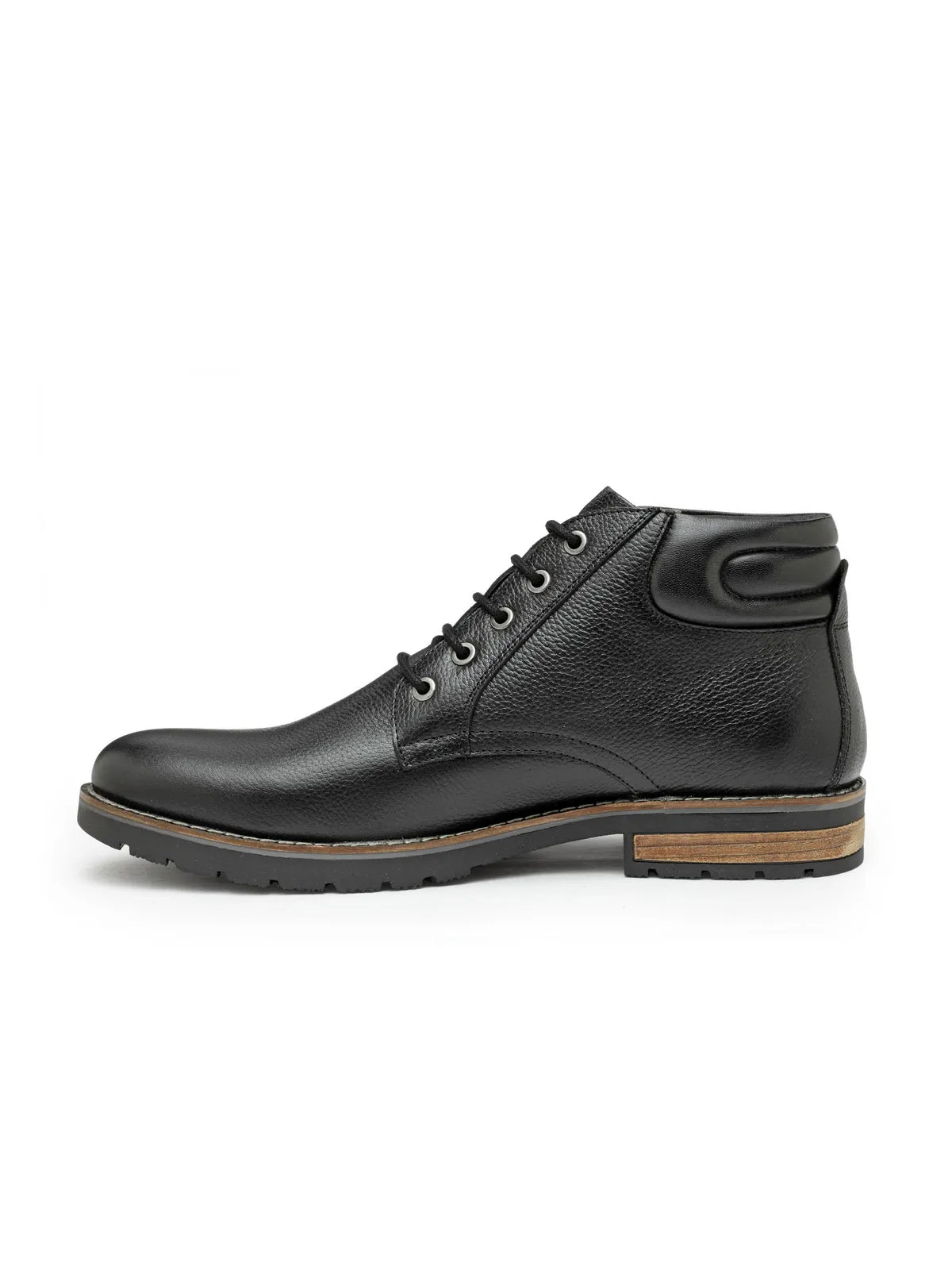 Teakwood Leather Black Casual Shoes Boot