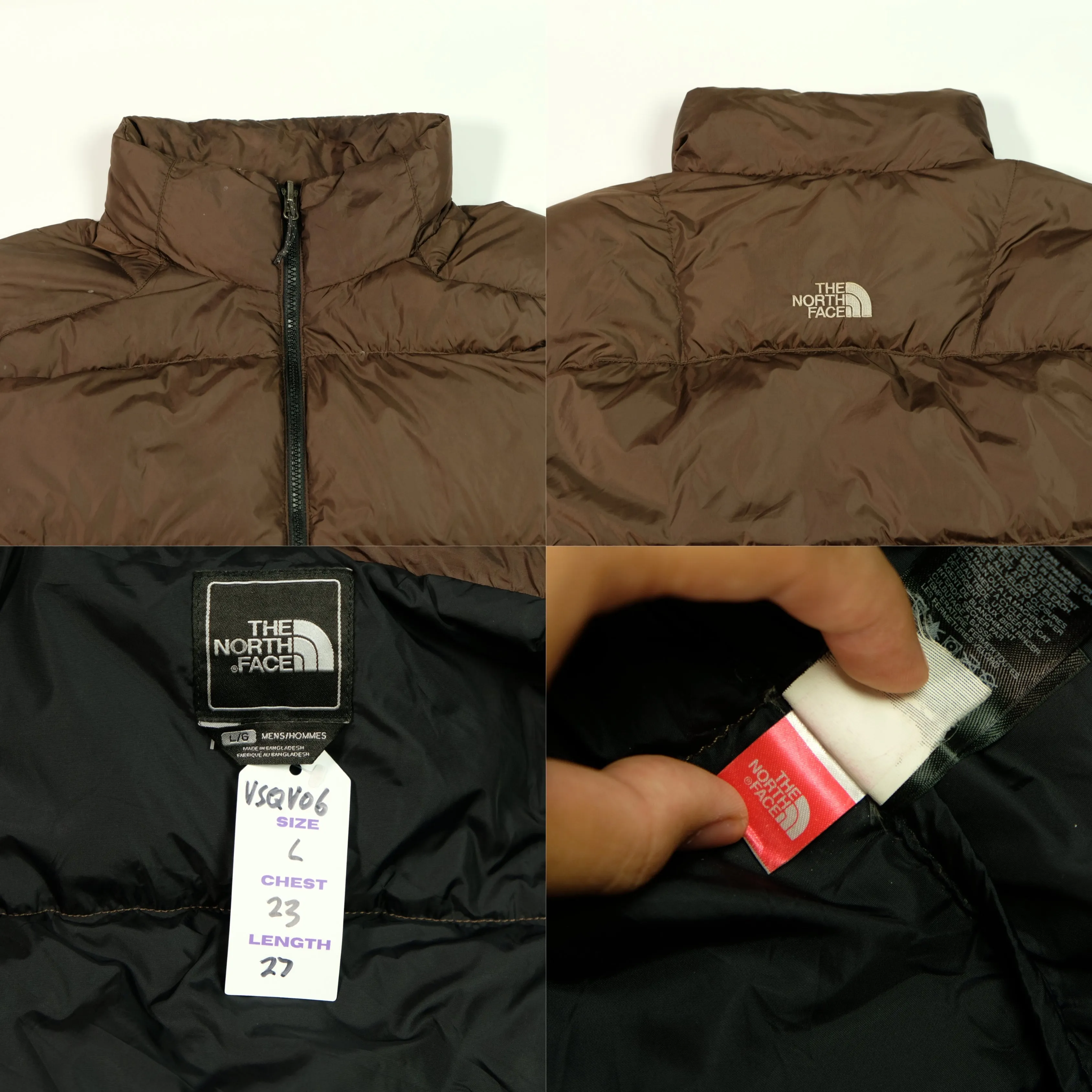 The North Face Brown Puffer Jacket Large