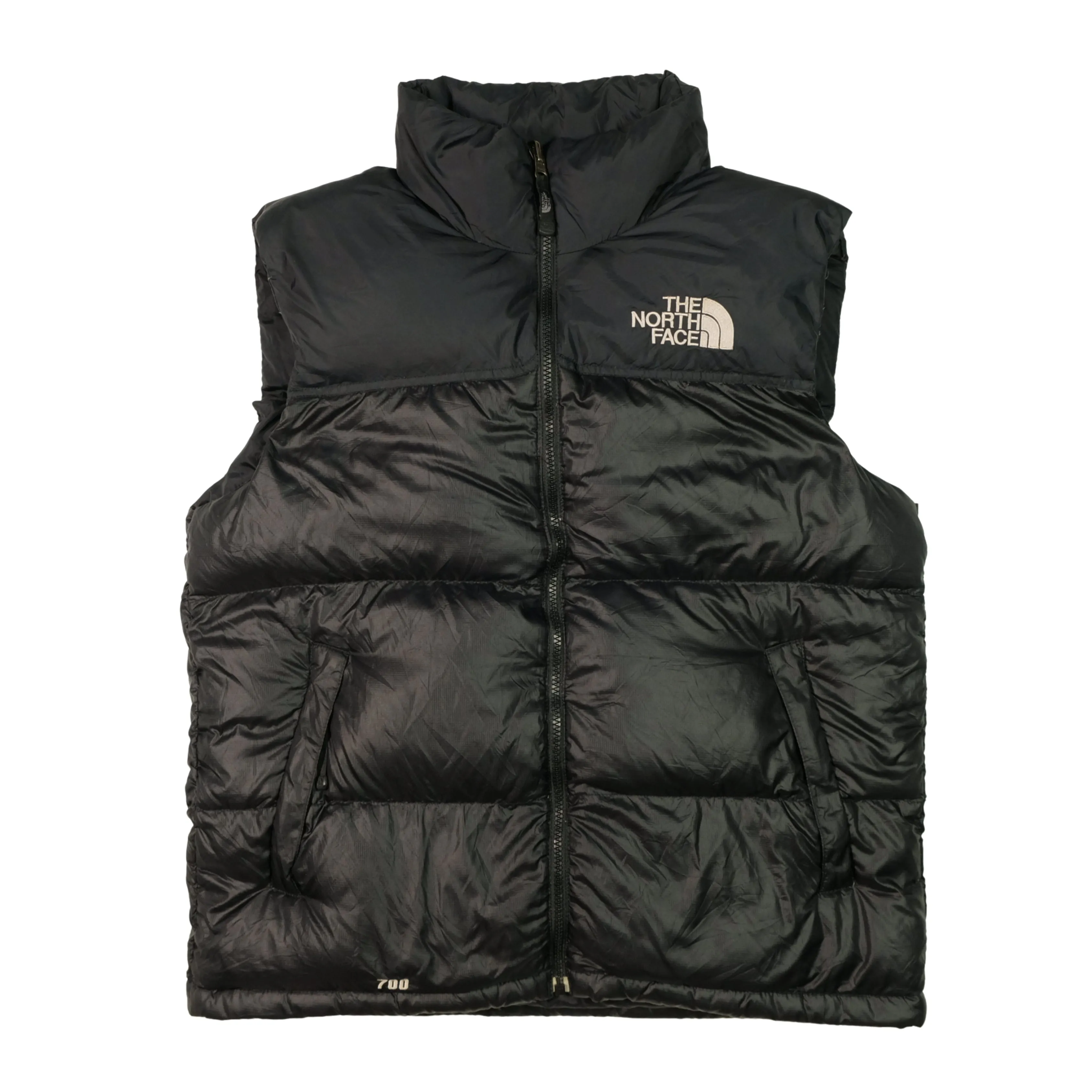 The North Face Nuptse 700 1990s Black Down Puffer Jacket Vest Gilet Medium/Large