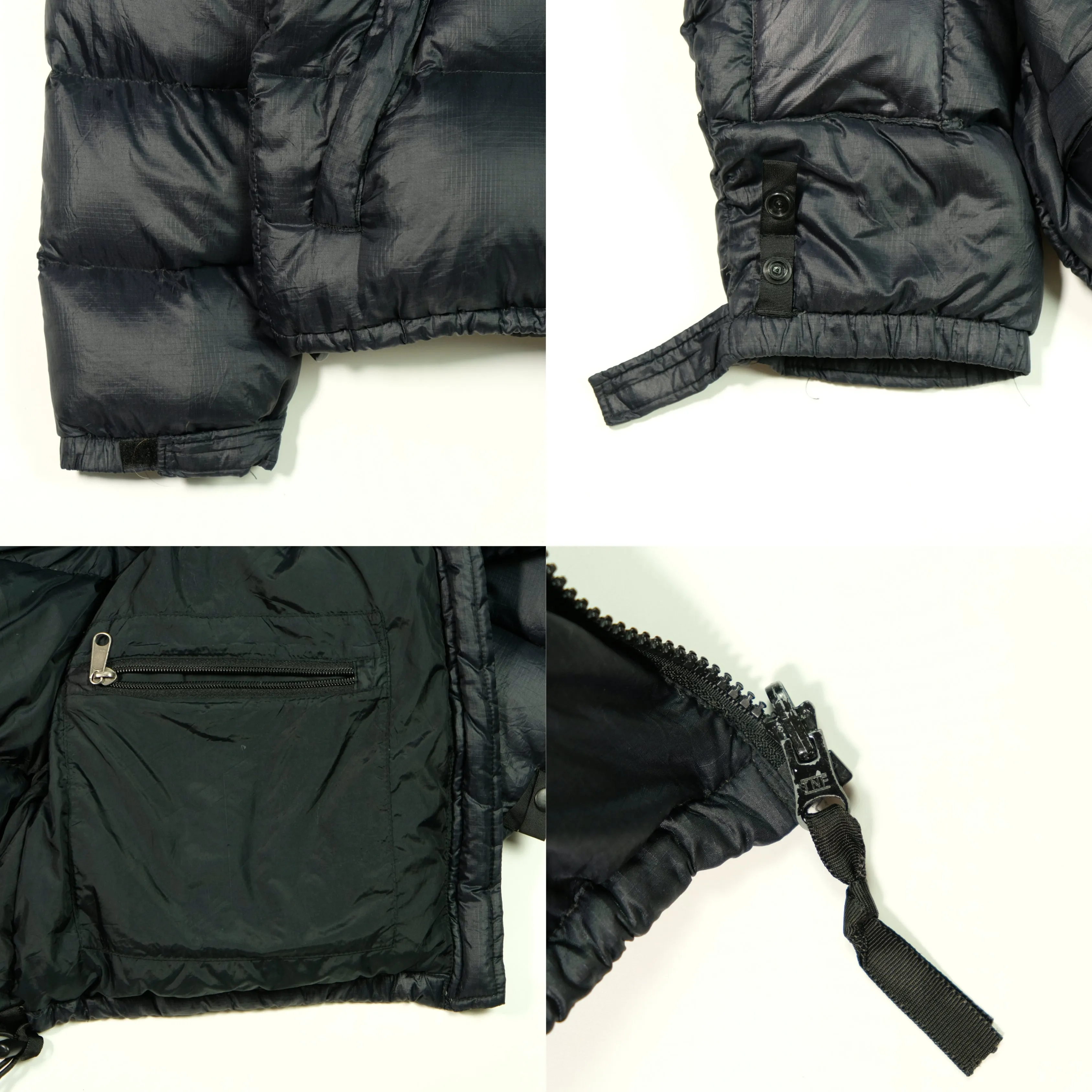 The North Face Nuptse 700 1990s Vintage Black Down Puffer Jacket Small