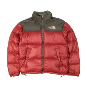 The North Face Nuptse 700 1990s Vintage Burgundy Down Puffer Jacket Small/Medium