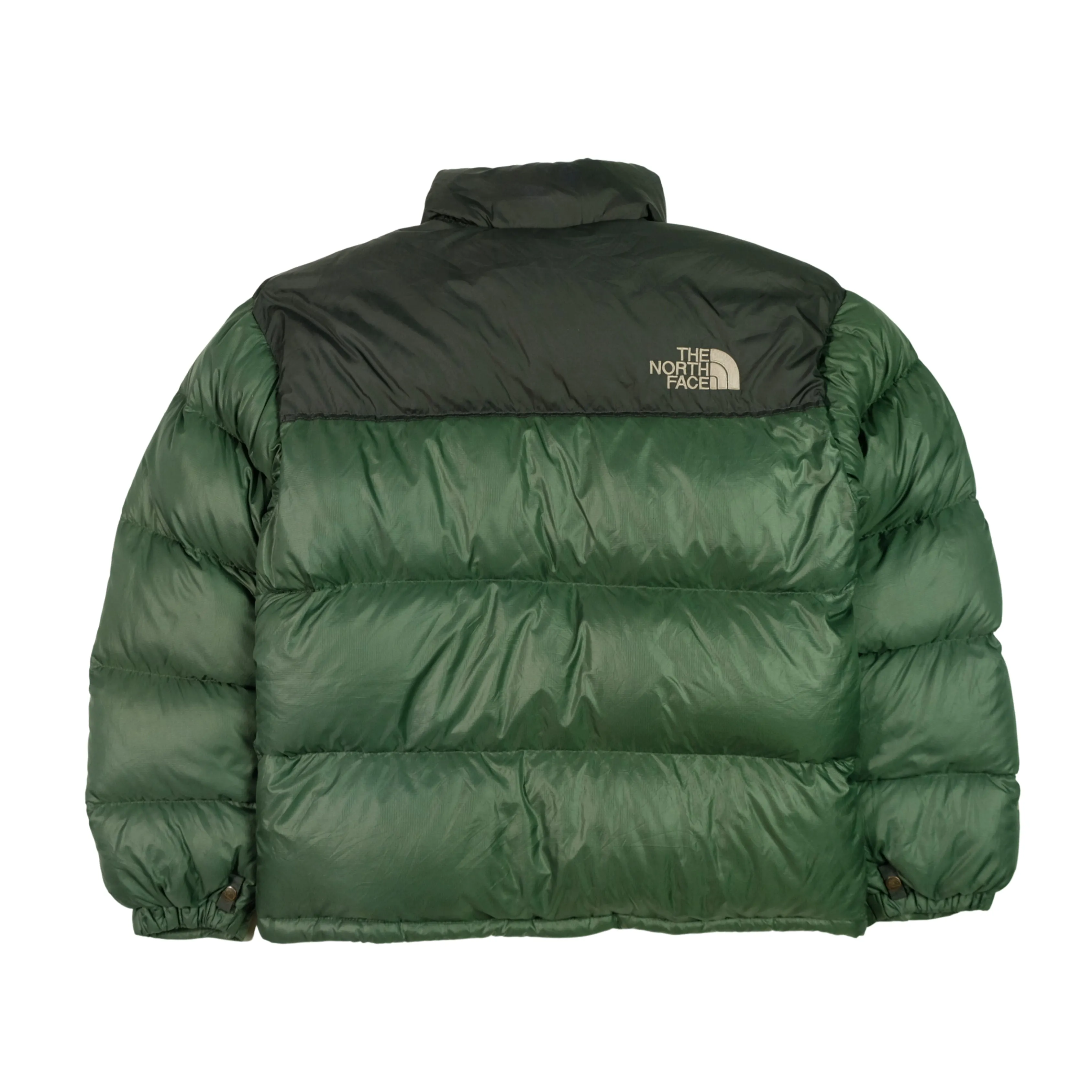 The North Face Nuptse 700 1990s Vintage Dark Green Down Puffer Jacket Small