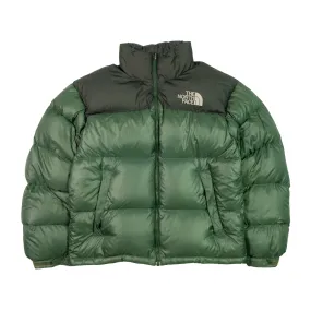 The North Face Nuptse 700 1990s Vintage Dark Green Down Puffer Jacket Small