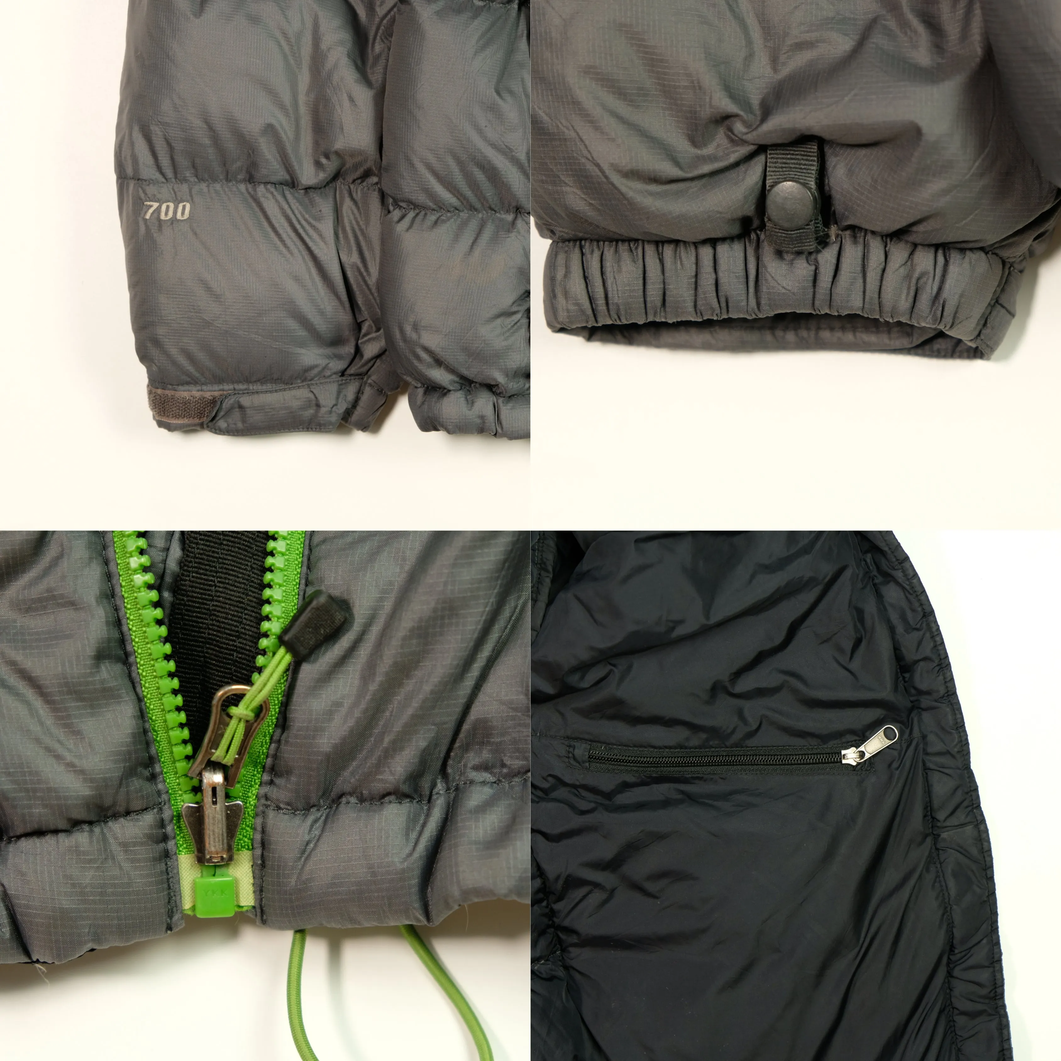 The North Face Nuptse 700 1990s Vintage Grey Down Puffer Jacket Medium