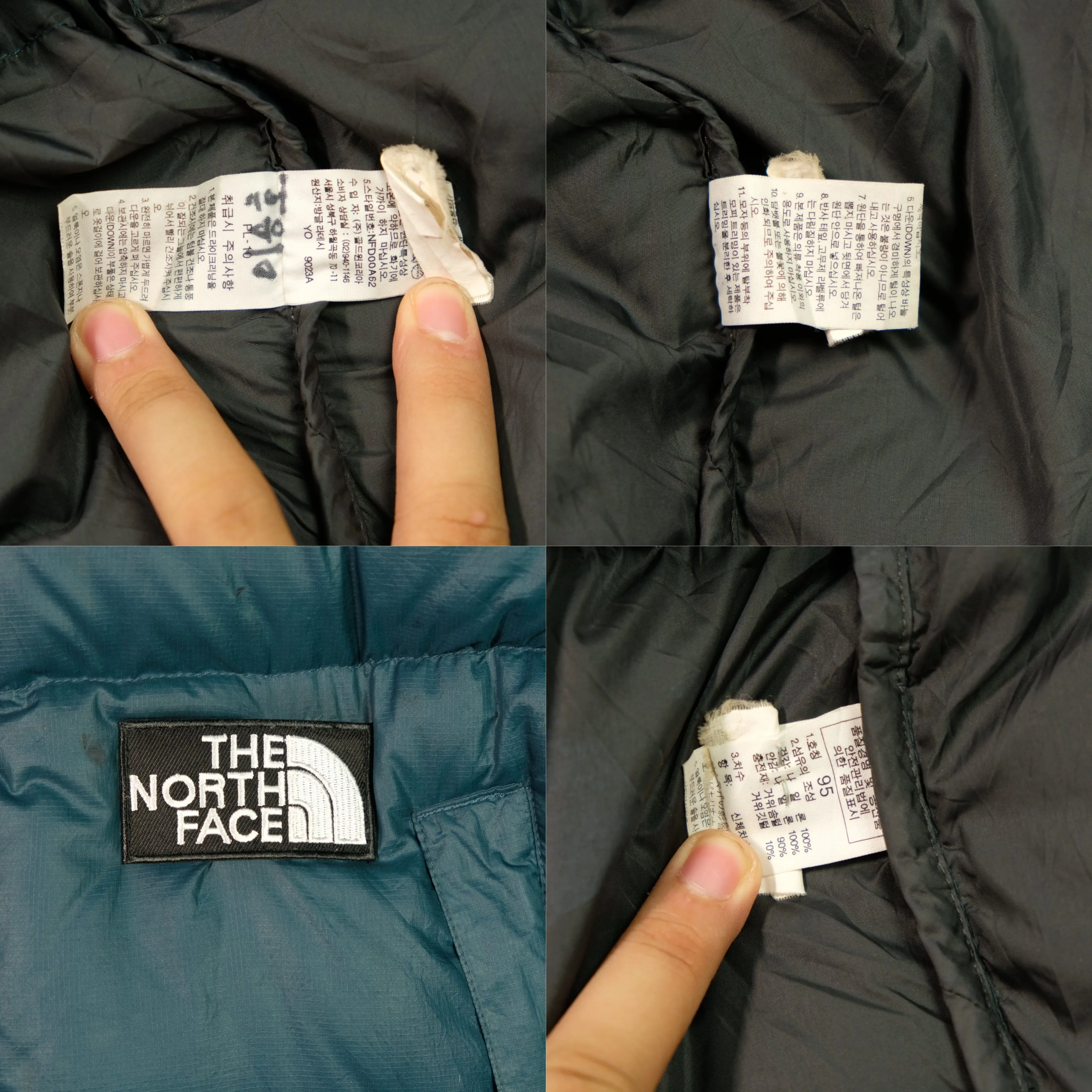 The North Face Nuptse 700 1990s Vintage Navy Down Puffer Jacket Medium