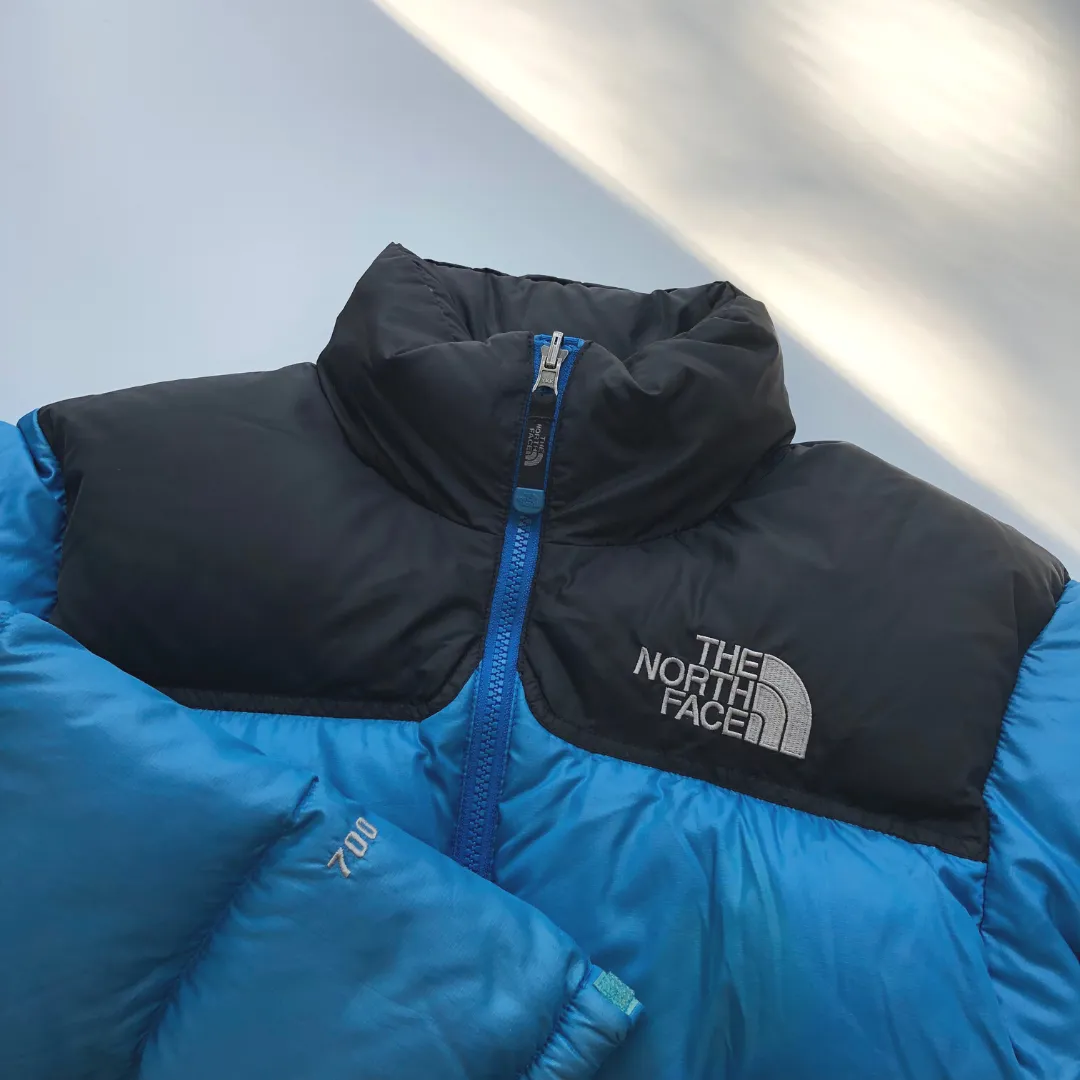 The North Face Nuptse 700 Blue Down Puffer Jacket Small