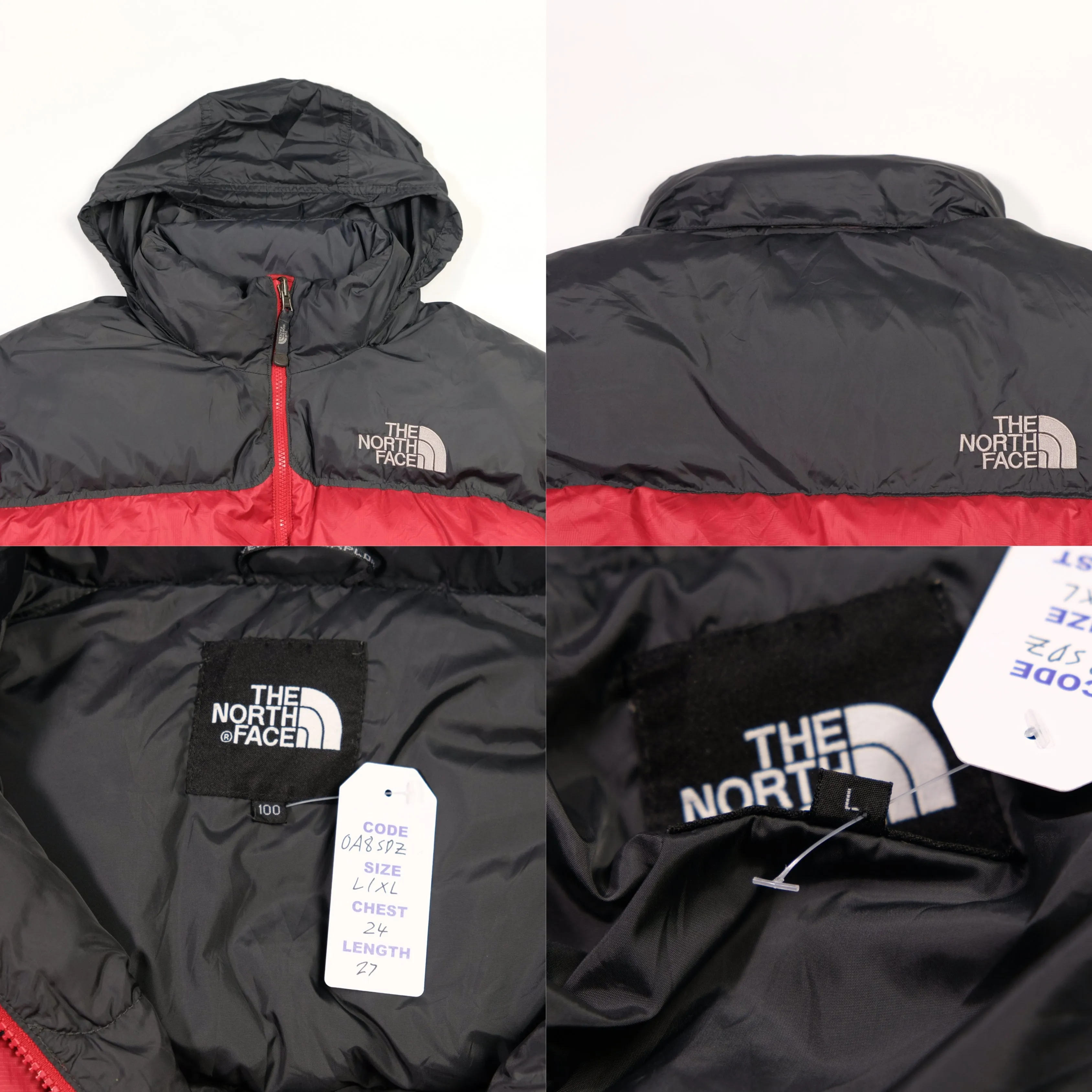 The North Face Nuptse 700 Red Down Puffer Jacket Large/XL