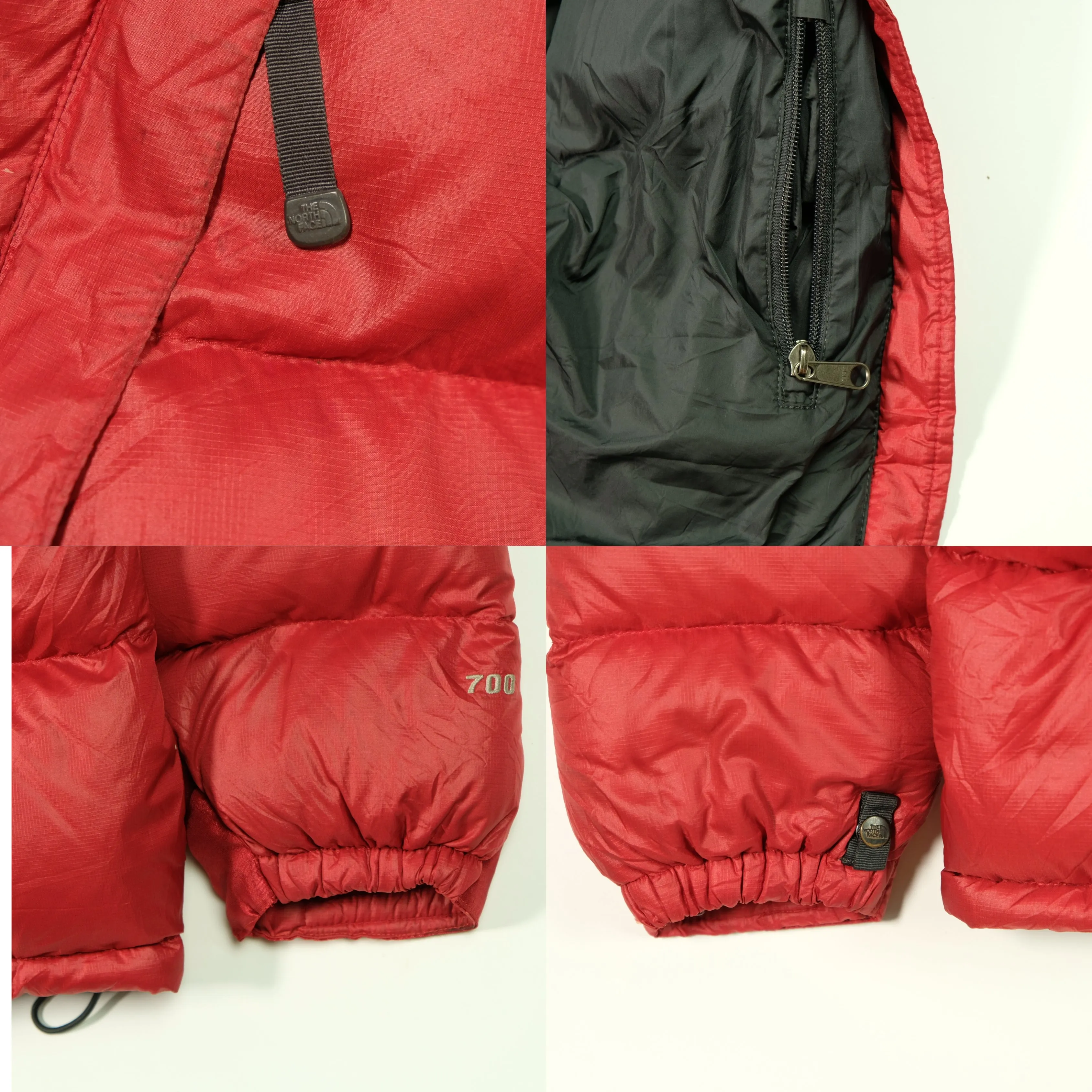 The North Face Nuptse 700 Red Down Puffer Jacket Small/Medium