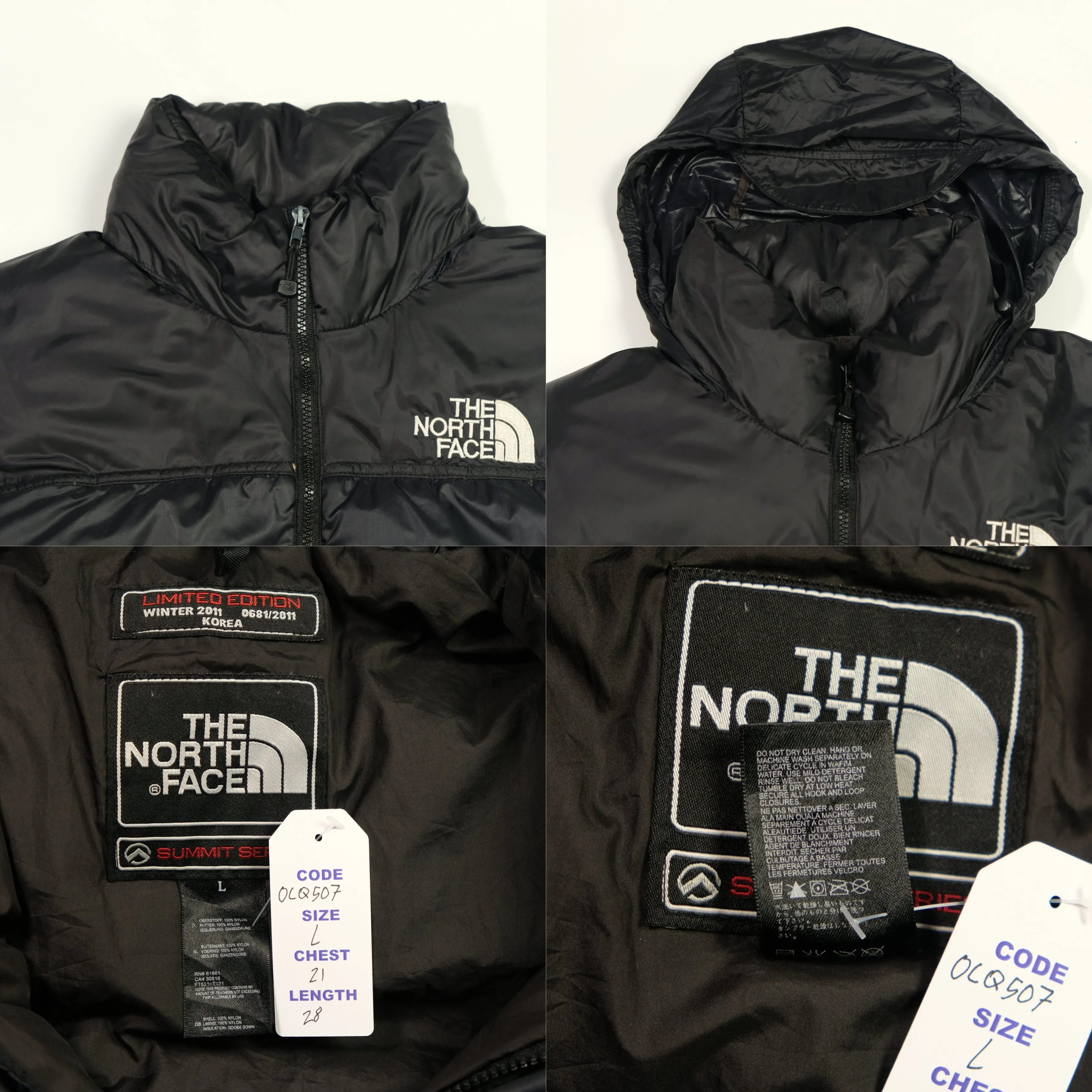 The North Face Summit Series 850 Black Down Puffer Jacket Large