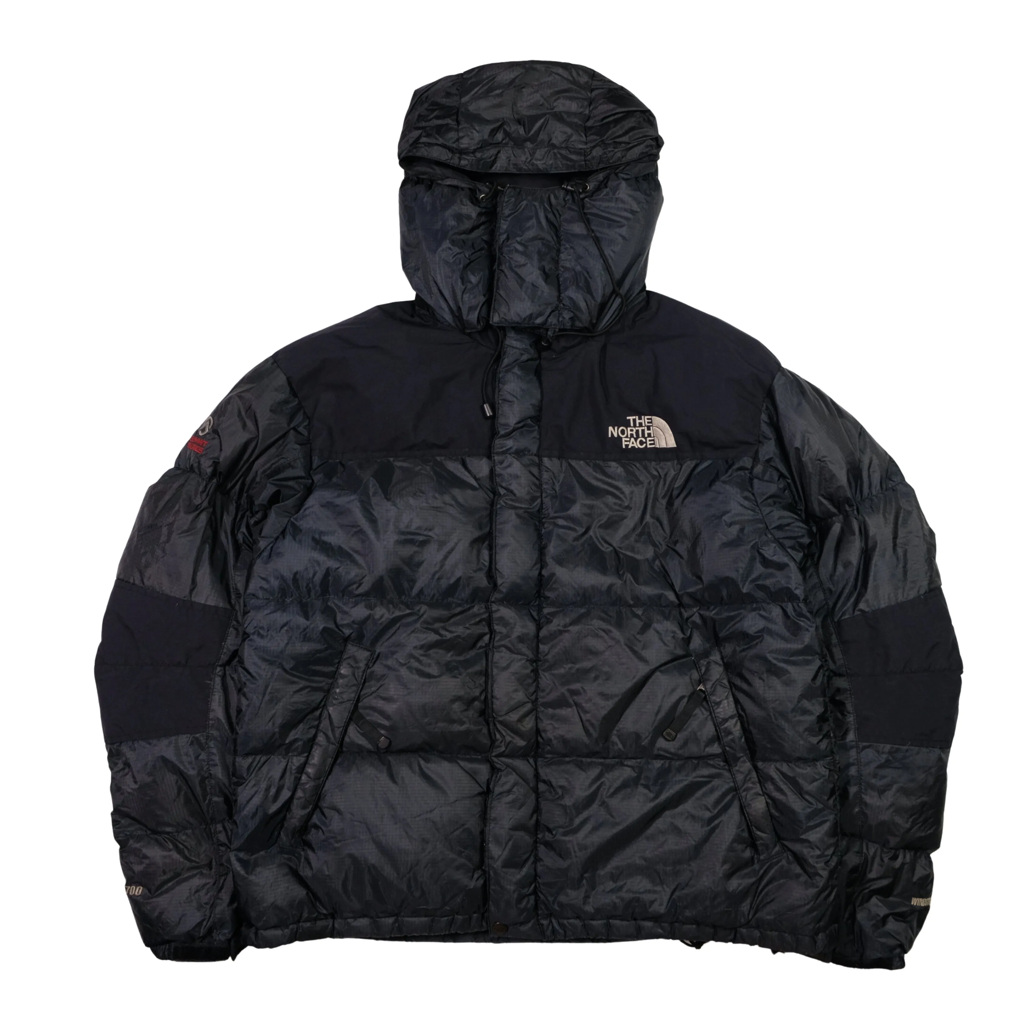 The North Face Summit Series Baltoro 700 Grey/Black Down Puffer Jacket Large