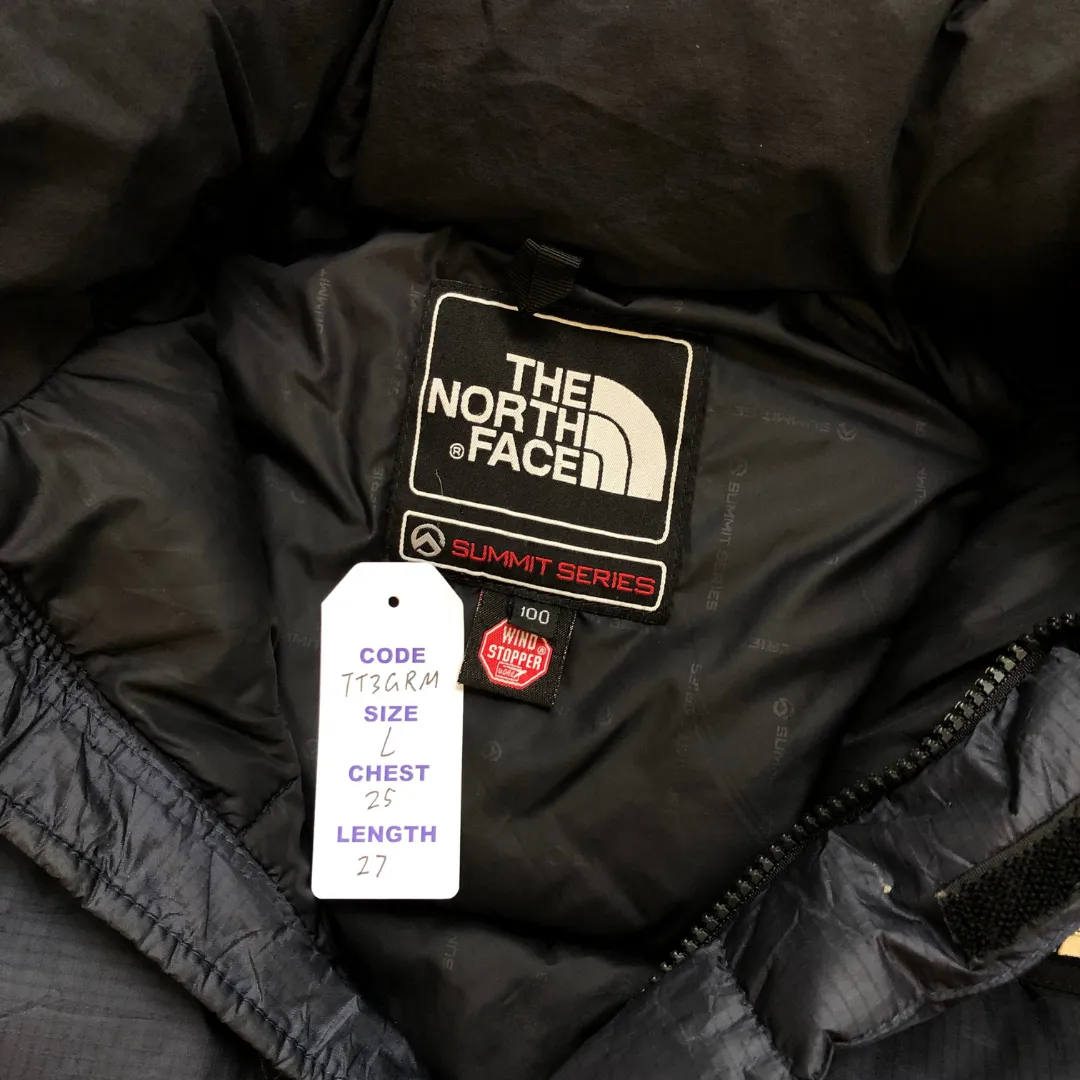 The North Face Summit Series Baltoro 700 Navy/Black Down Puffer Jacket Large