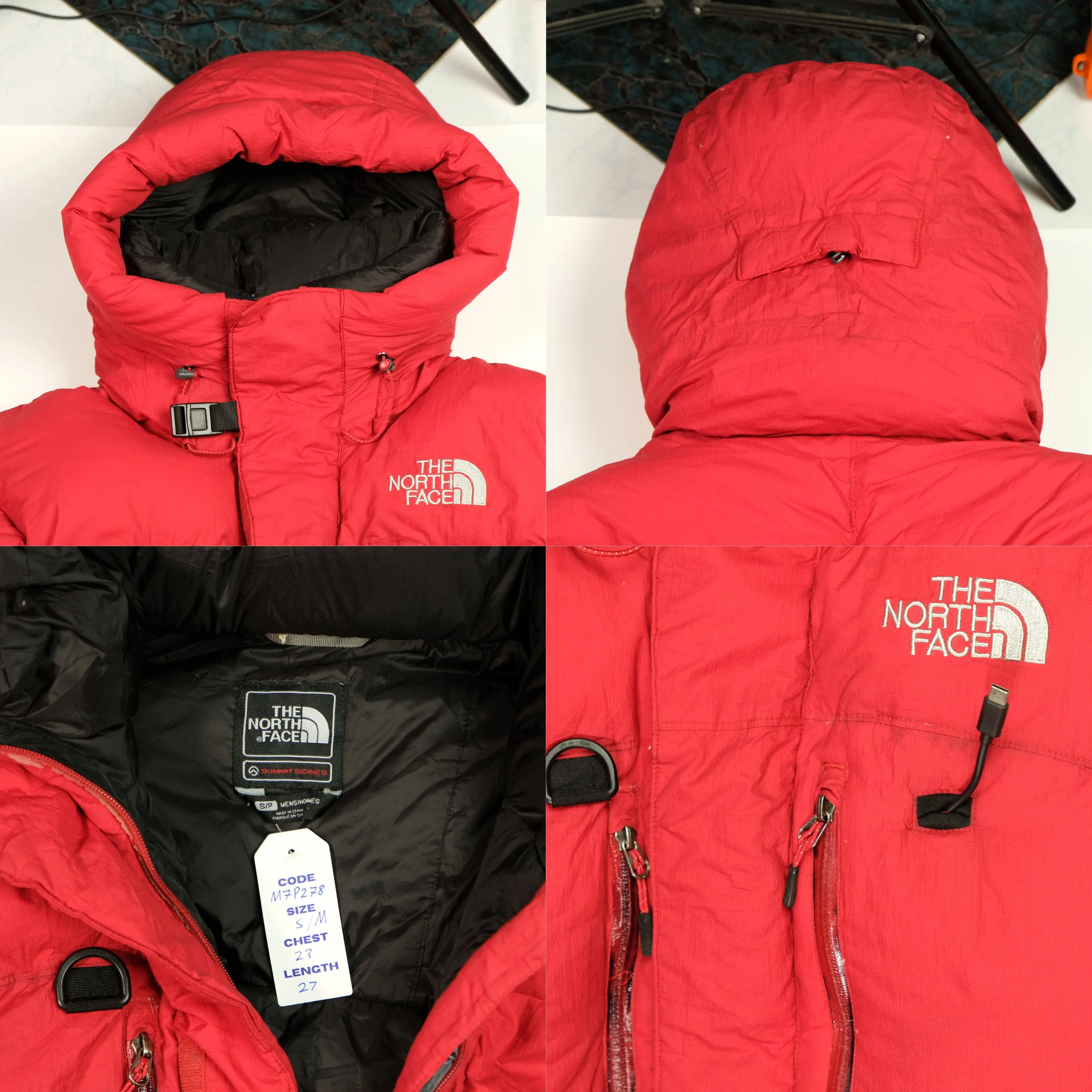 The North Face Summit Series Himalayan Vintage Red Puffer Jacket Small/Medium