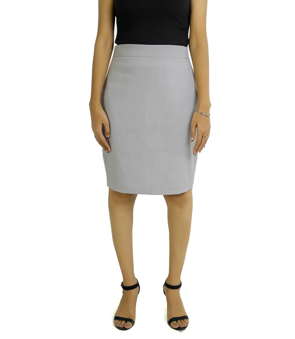 Two Piece Women's Gray Skirt Suit