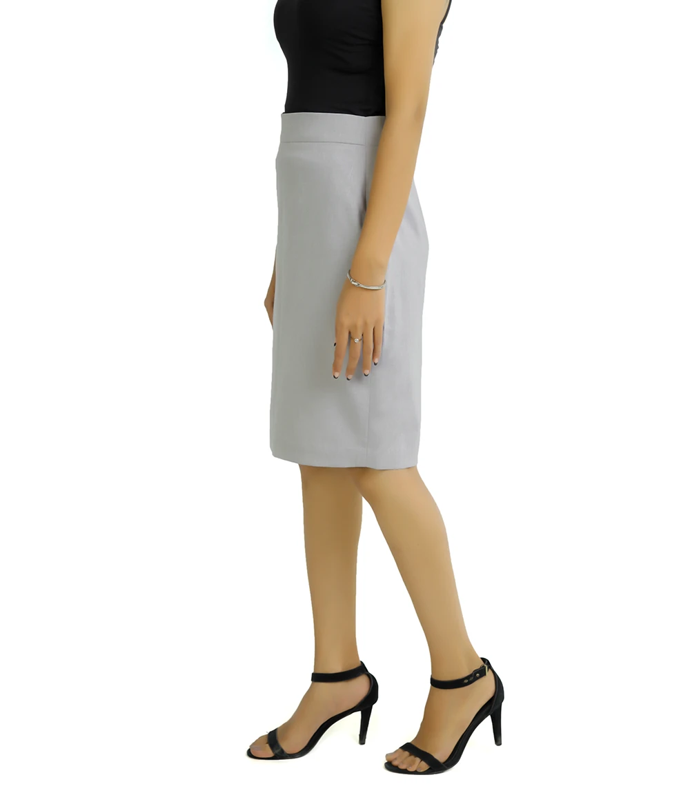 Two Piece Women's Gray Skirt Suit