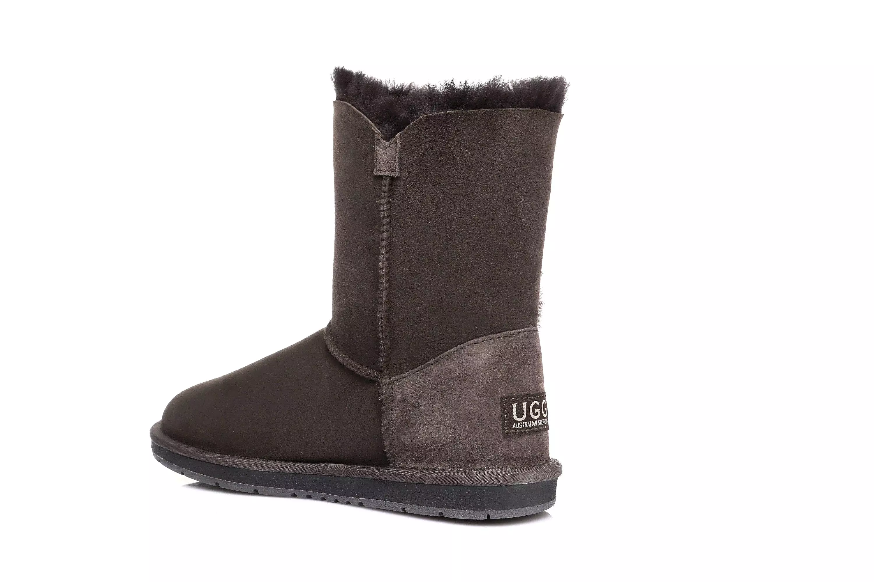 UGG Australian Shepherd Australian Genuine Sheepskin Short Crystal Button Boots