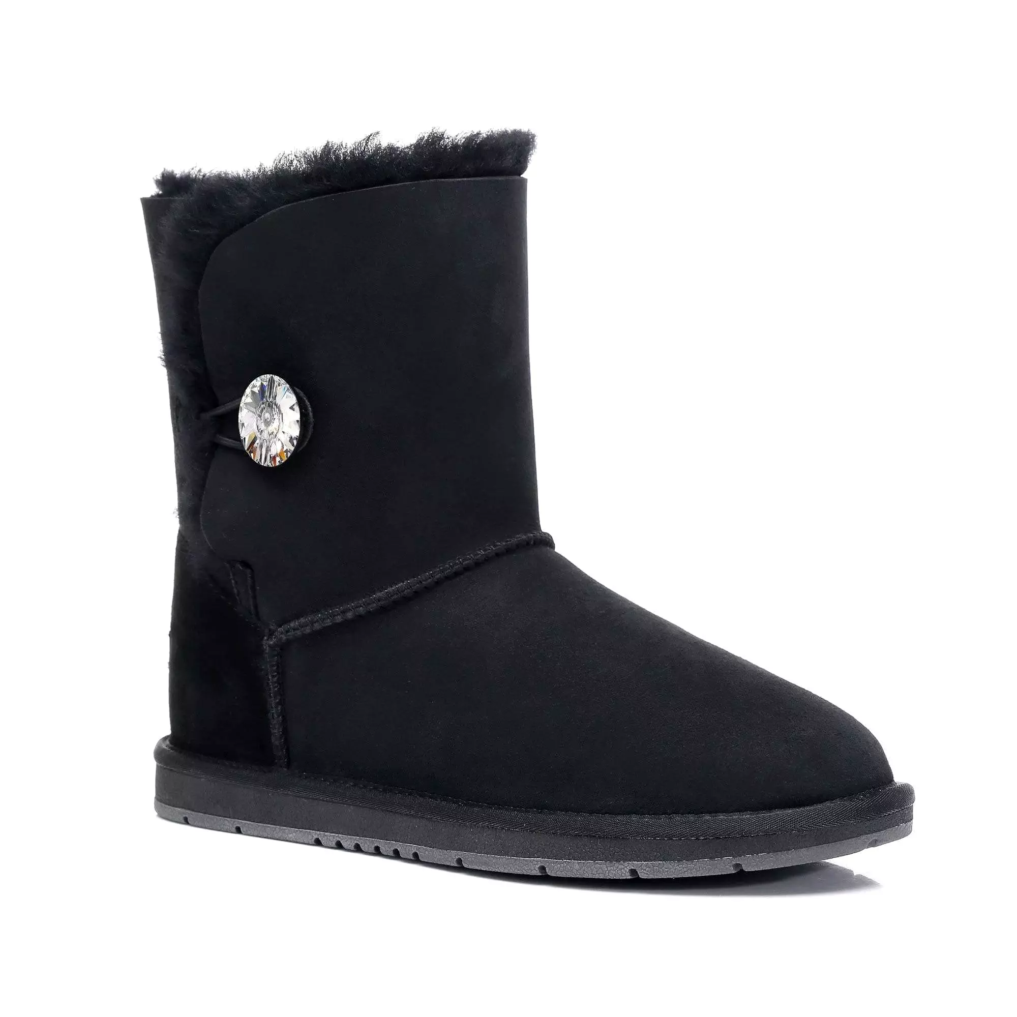 UGG Australian Shepherd Australian Genuine Sheepskin Short Crystal Button Boots