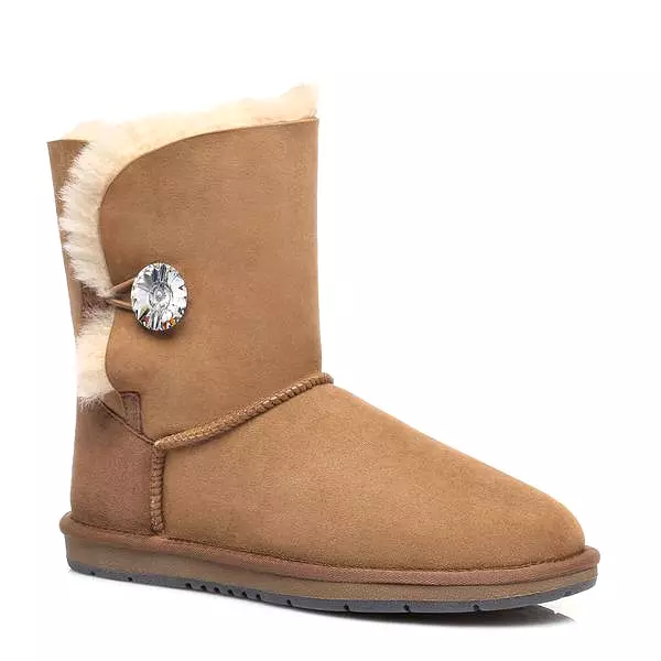 UGG Australian Shepherd Australian Genuine Sheepskin Short Crystal Button Boots