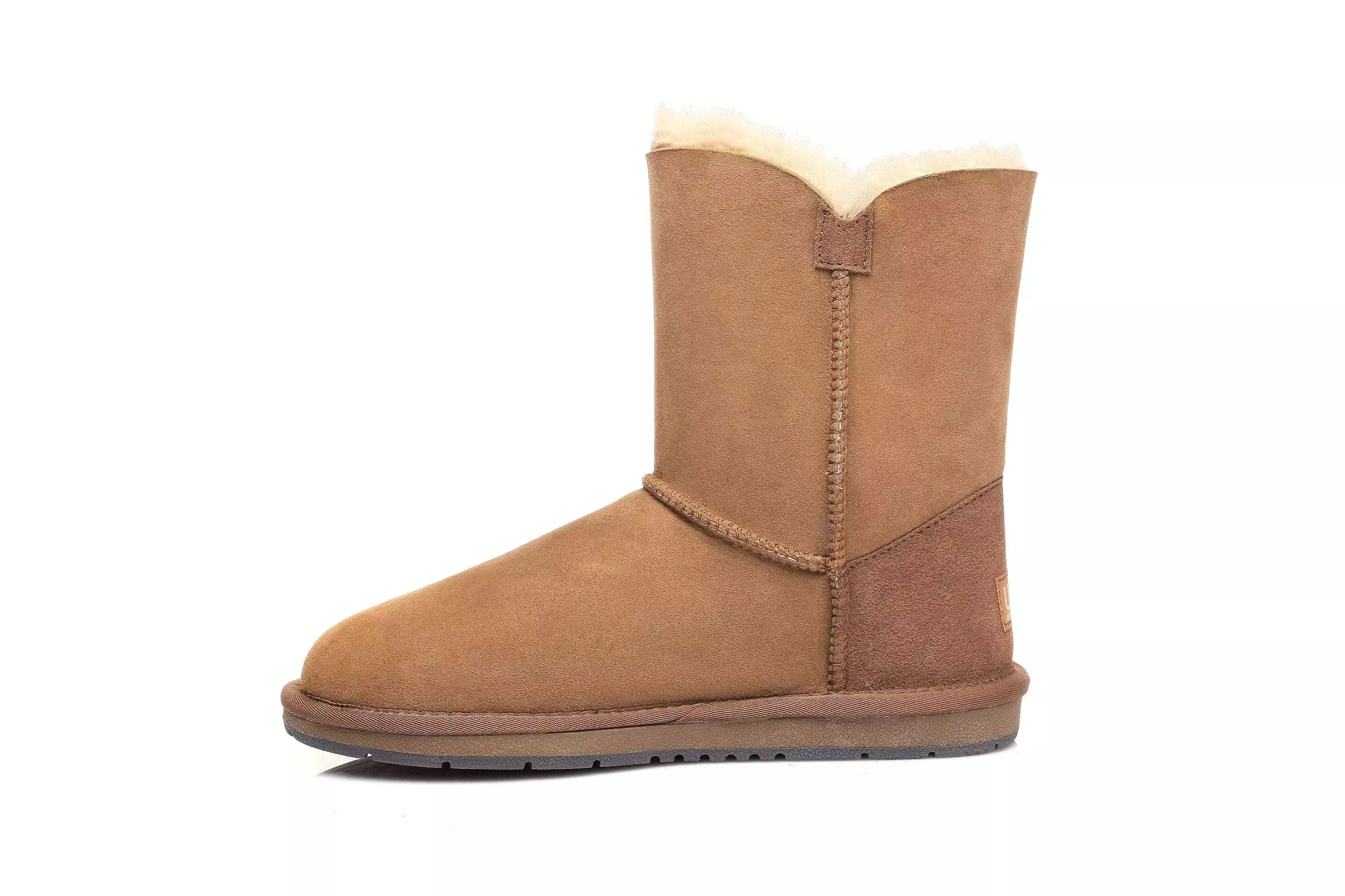 UGG Australian Shepherd Australian Genuine Sheepskin Short Crystal Button Boots